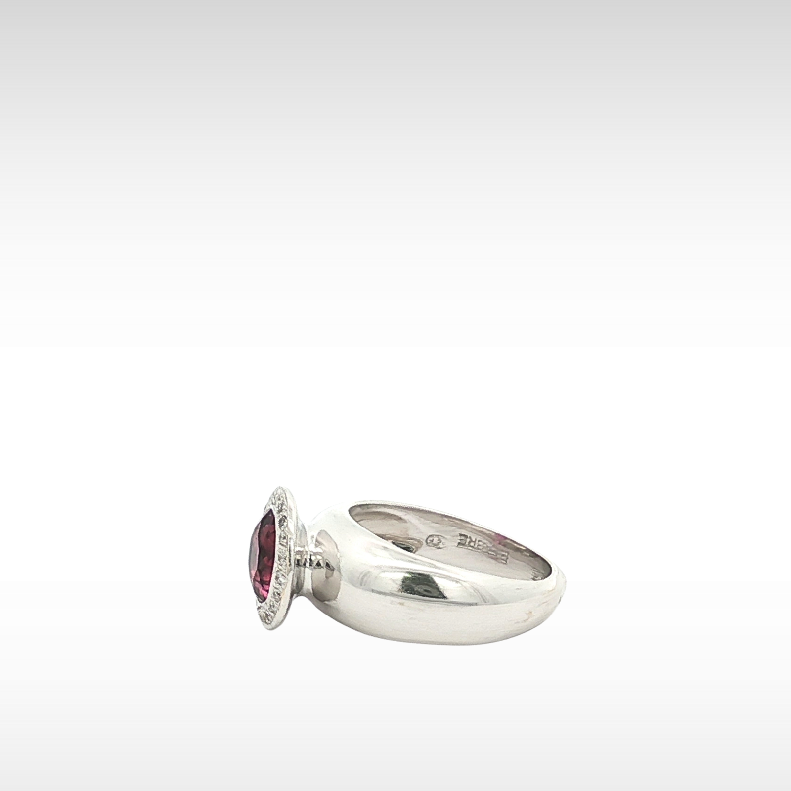Tourmaline Diamond Ring Platinum 4.75