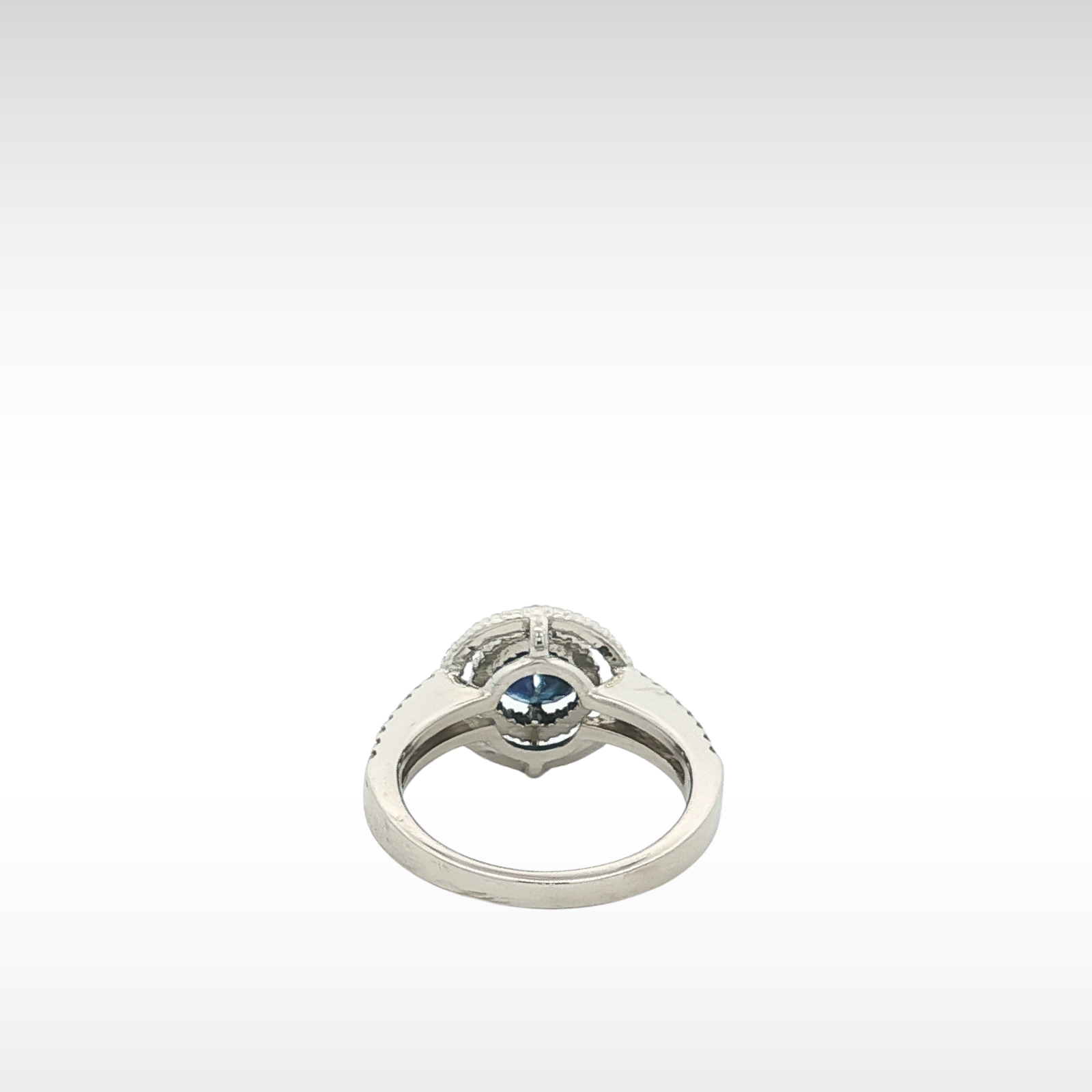 Saphire Diamond PT Ring 5.75