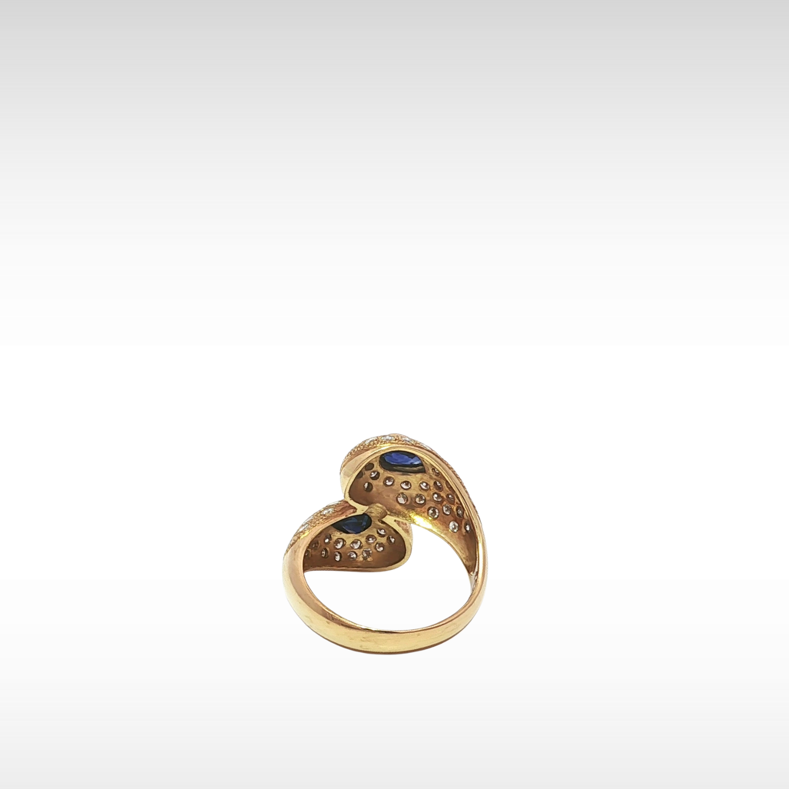 Sapphire Diamond Yellow Gold Ring 6