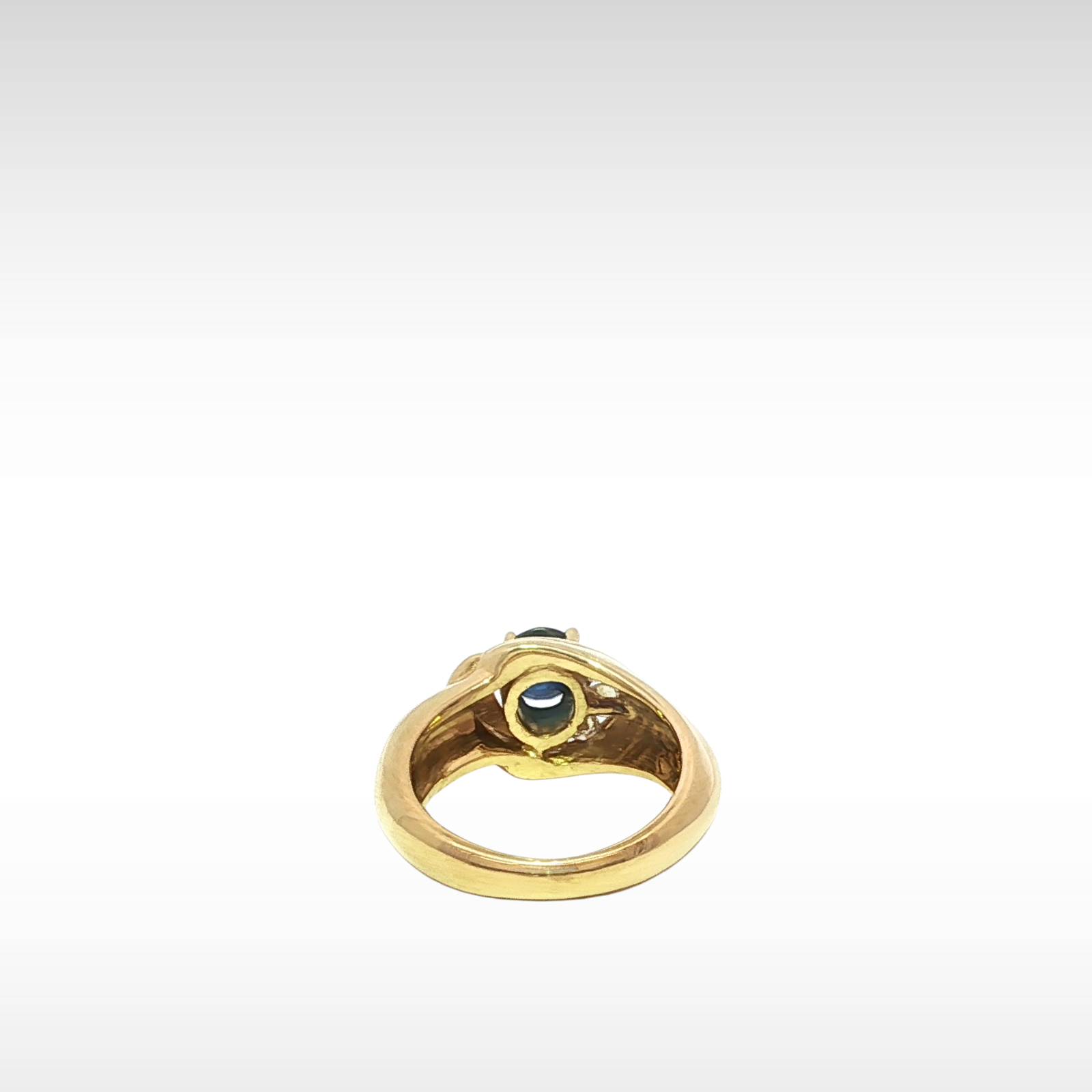 Sapphire Diamond Yellow Gold Ring 5