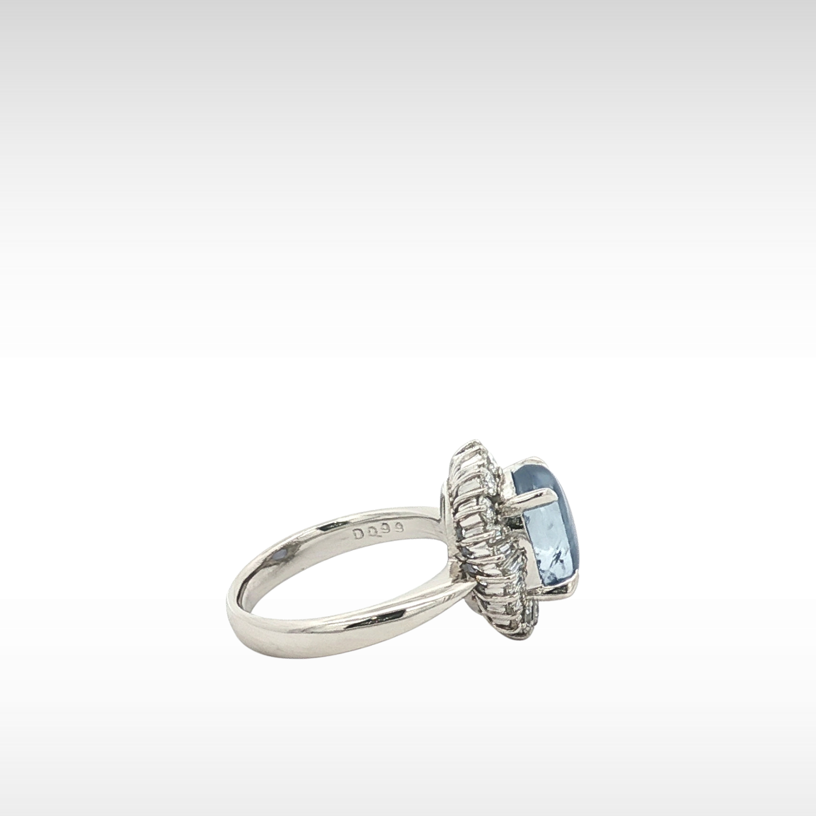 Star Sapphire Diamond PT Ring 7