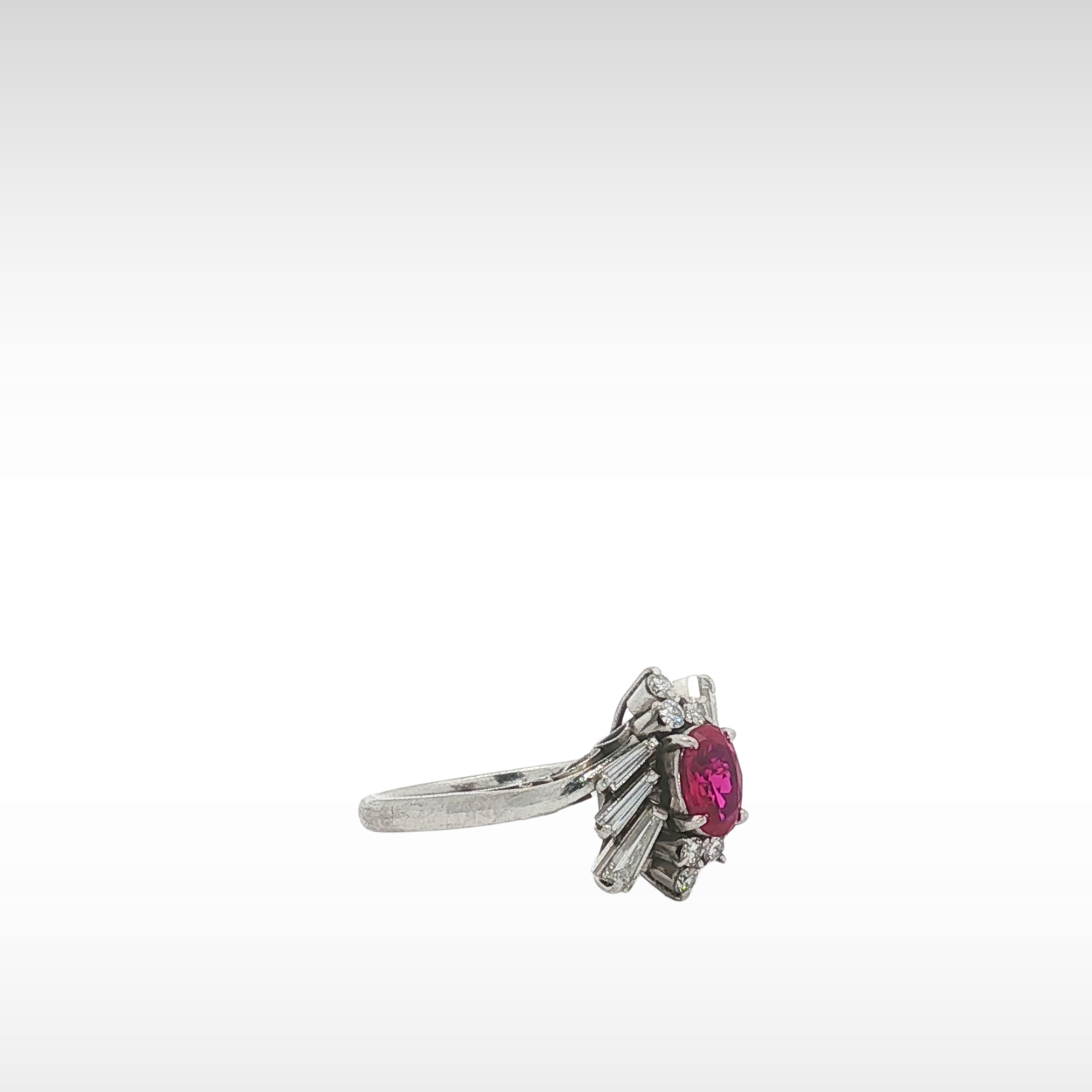 Ruby Diamond PT Ring 5.75