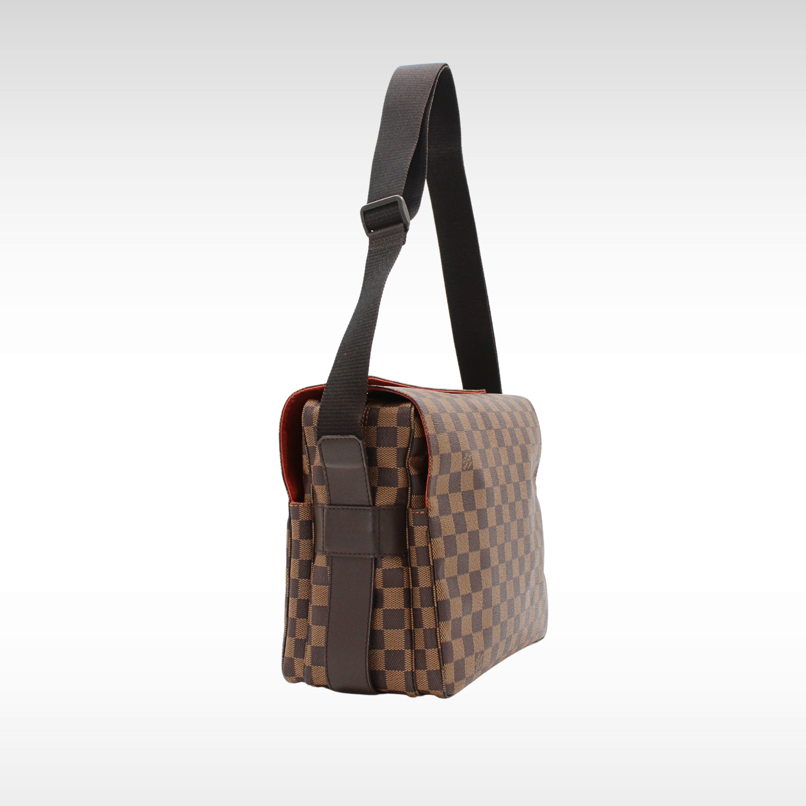 Naviglio Damier Coated Canvas Ebene Crossbody Bag