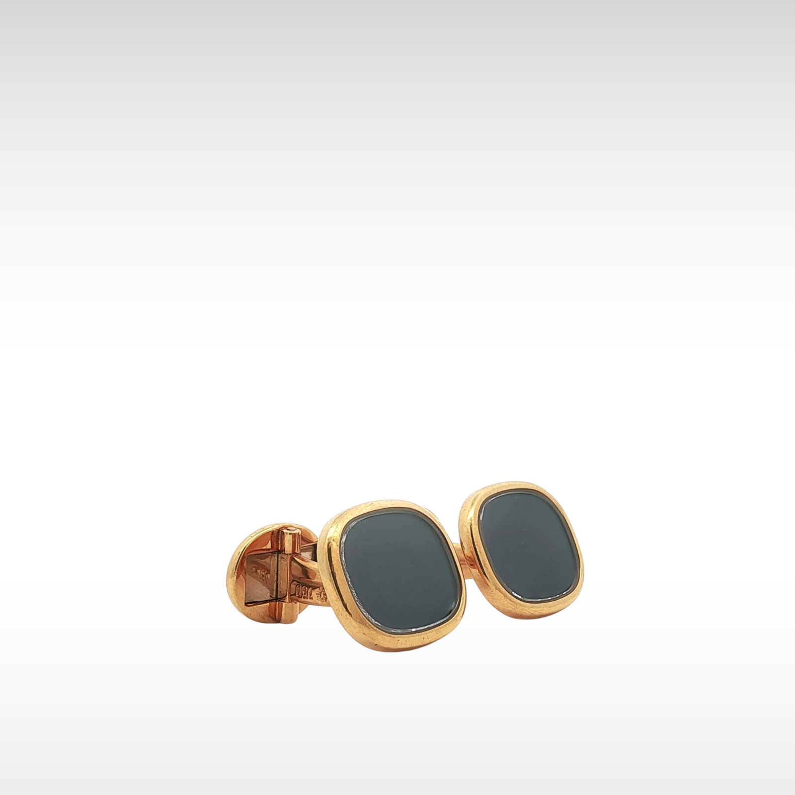 Ellipse Cufflinks & Tie Bar Yellow Gold