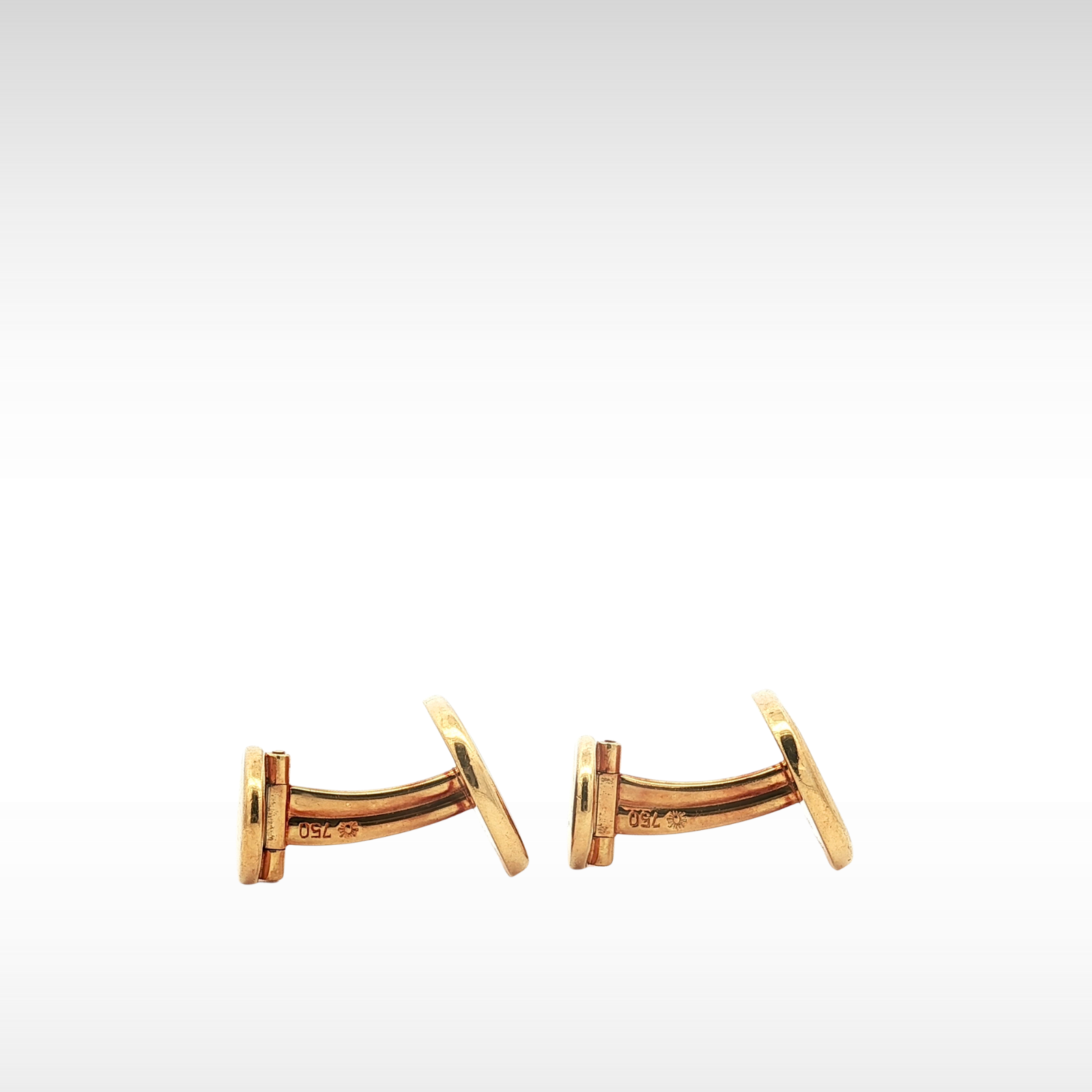 Ellipse Cufflinks & Tie Bar Yellow Gold