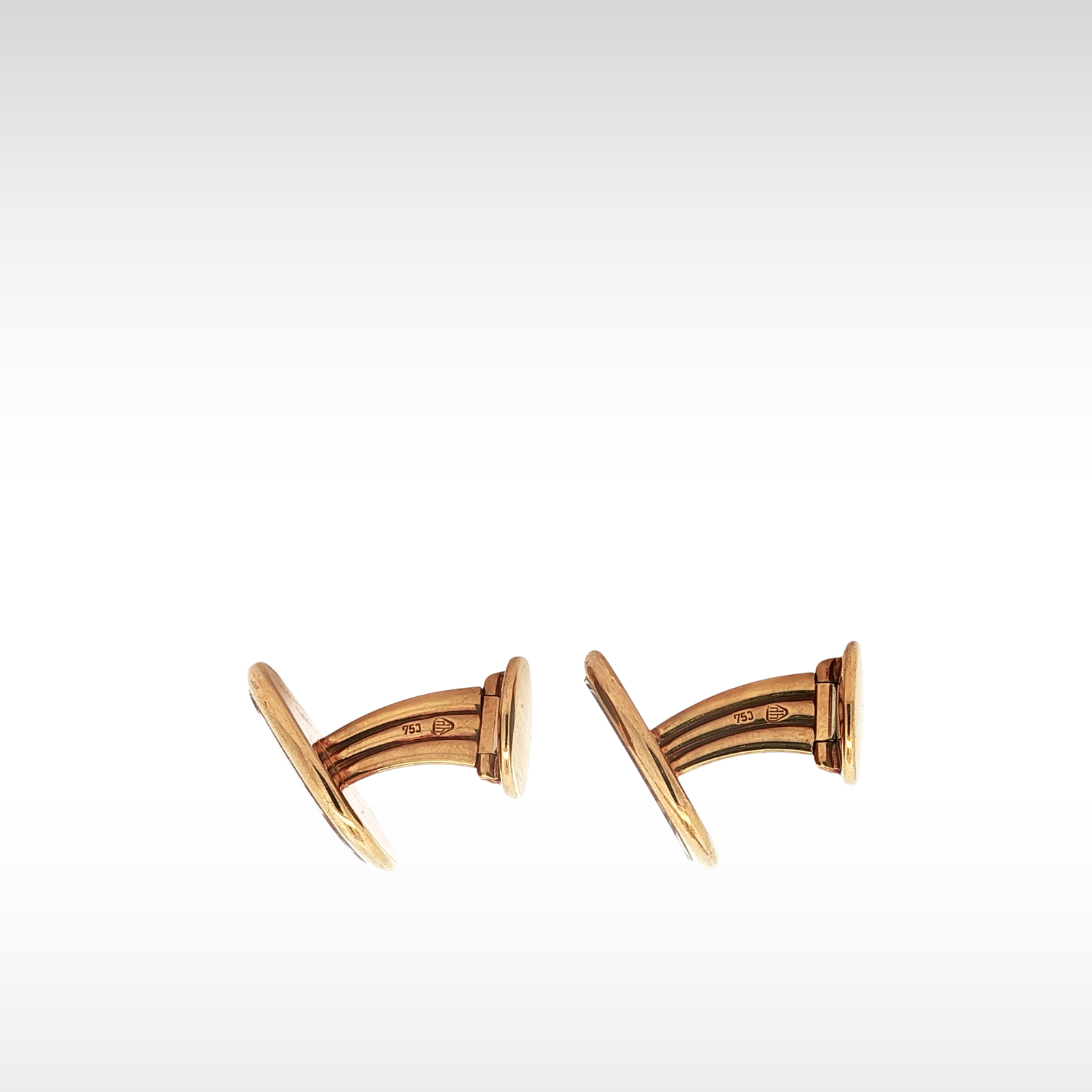 Ellipse Jumbo 9002J Cufflinks Yellow Gold