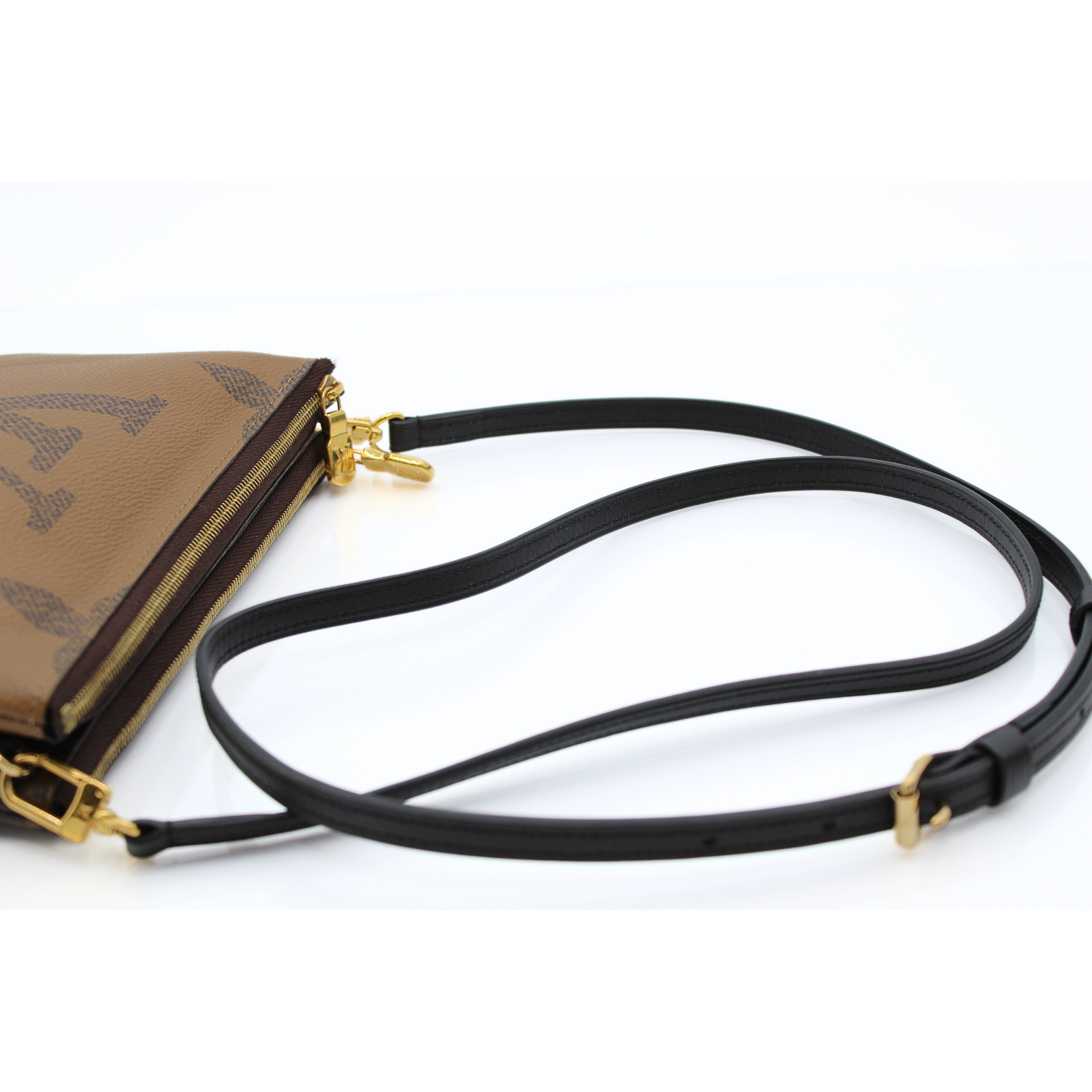 Pochette Double Zip Monogram Giant Crossbody Bag