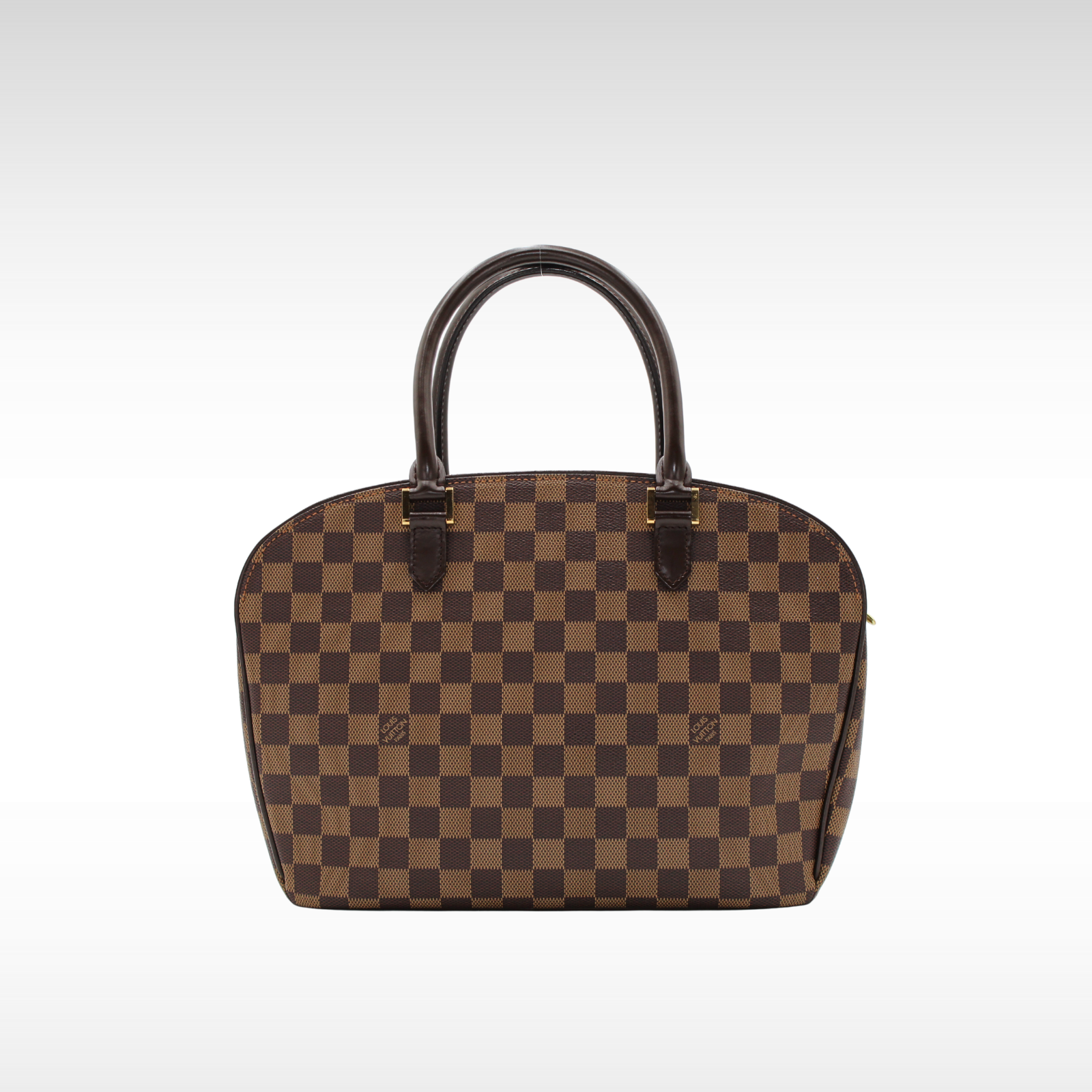 Saria Horizontal Damier Coated Canvas Ebene Hand Bag