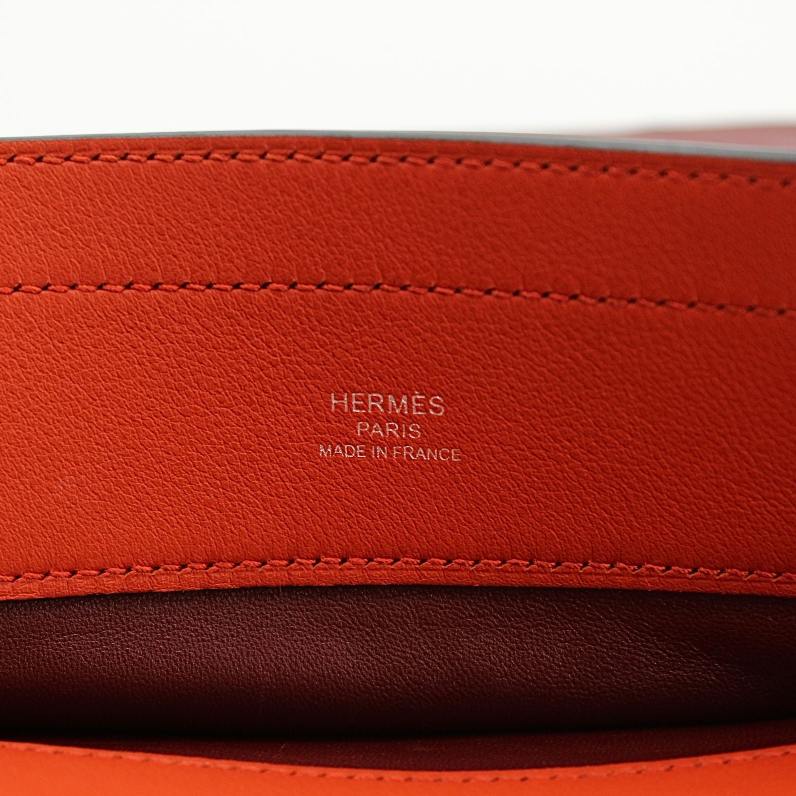 Sac Aline Mini Bicolor Agneau Rouge H+Terre Battue Crossbody Bag