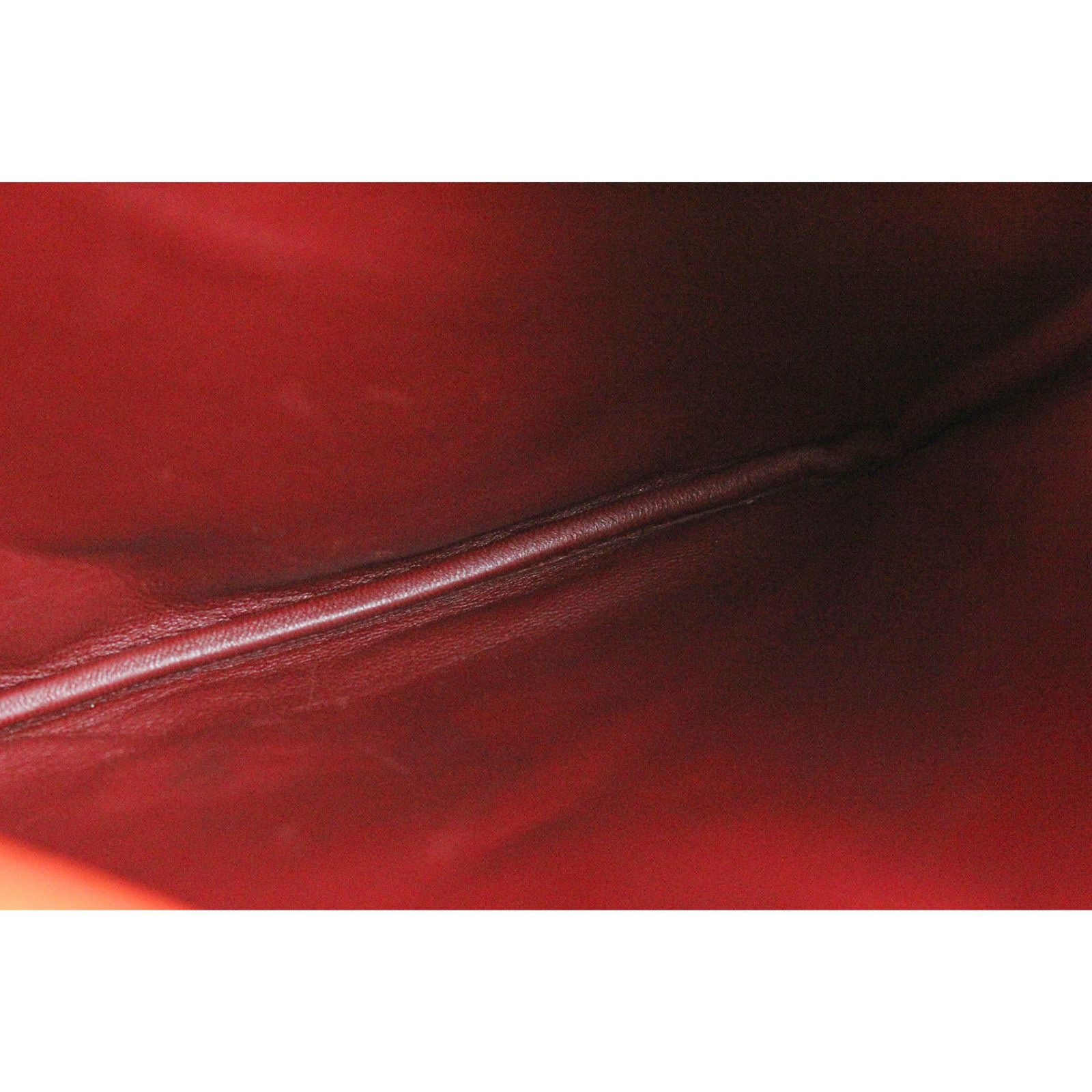 Sac Aline Mini Bicolor Agneau Rouge H+Terre Battue Crossbody Bag