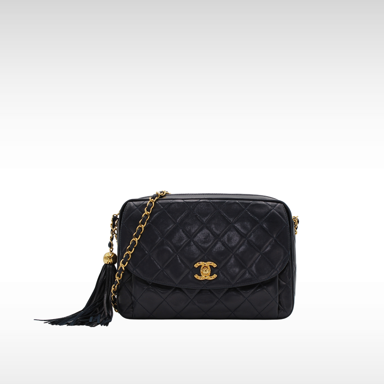 Lamb Navy Crossbody Bag