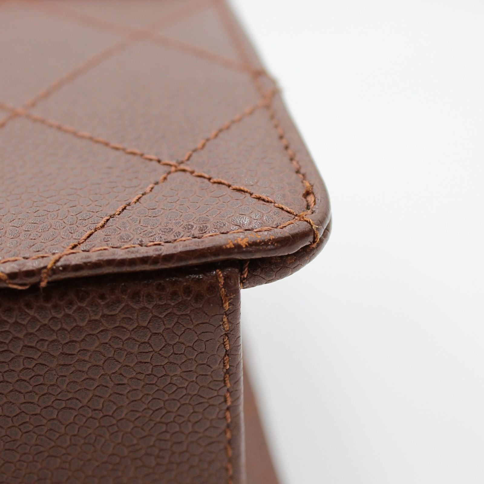Caviar Brown Crossbody Bag