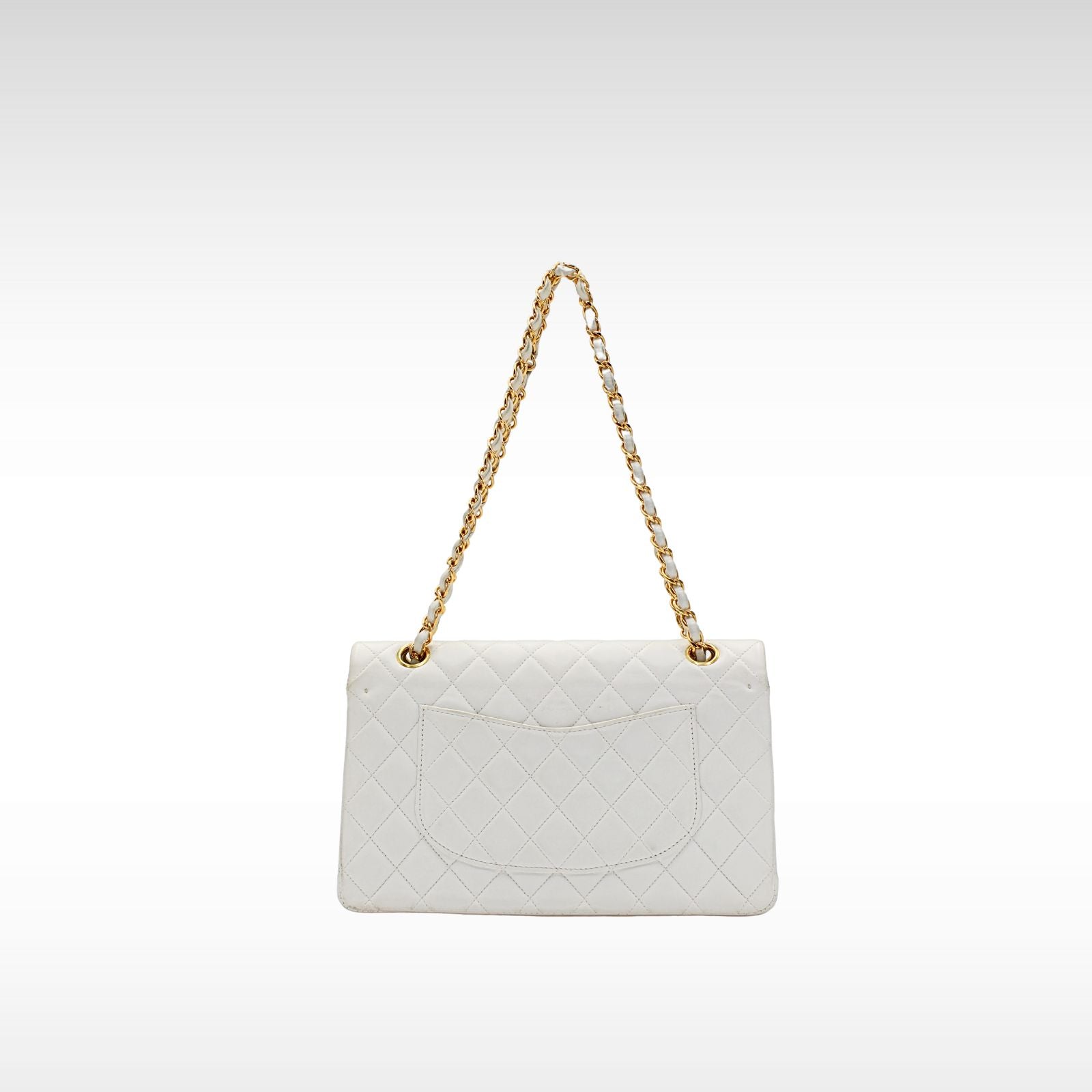Classic Lamb White Shoulder Bag