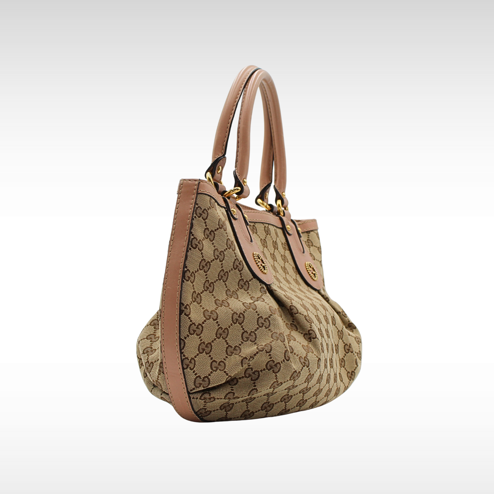 GG-Canvas Canvas Brown Hand Bag