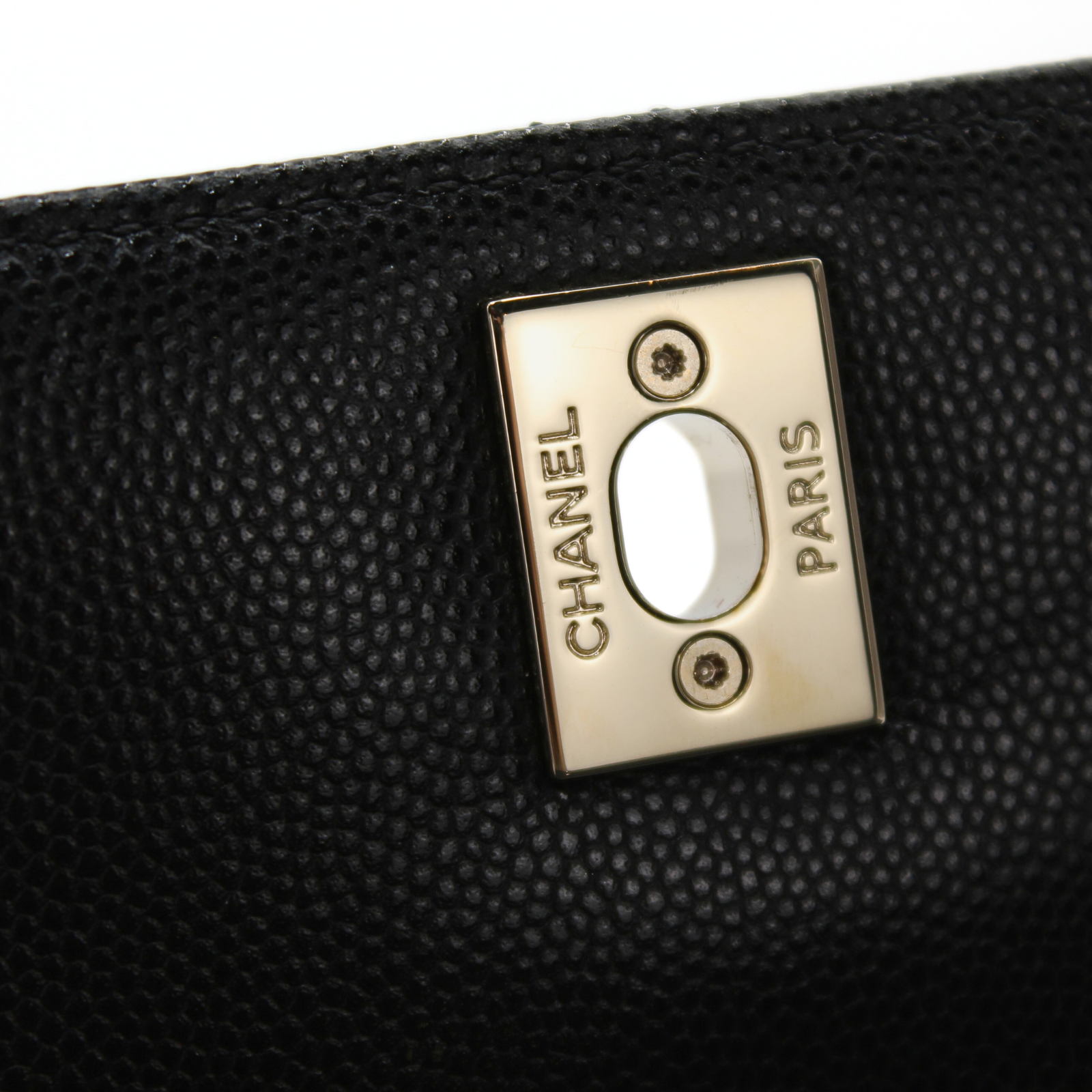 Coco Handle Caviar Black Handbag