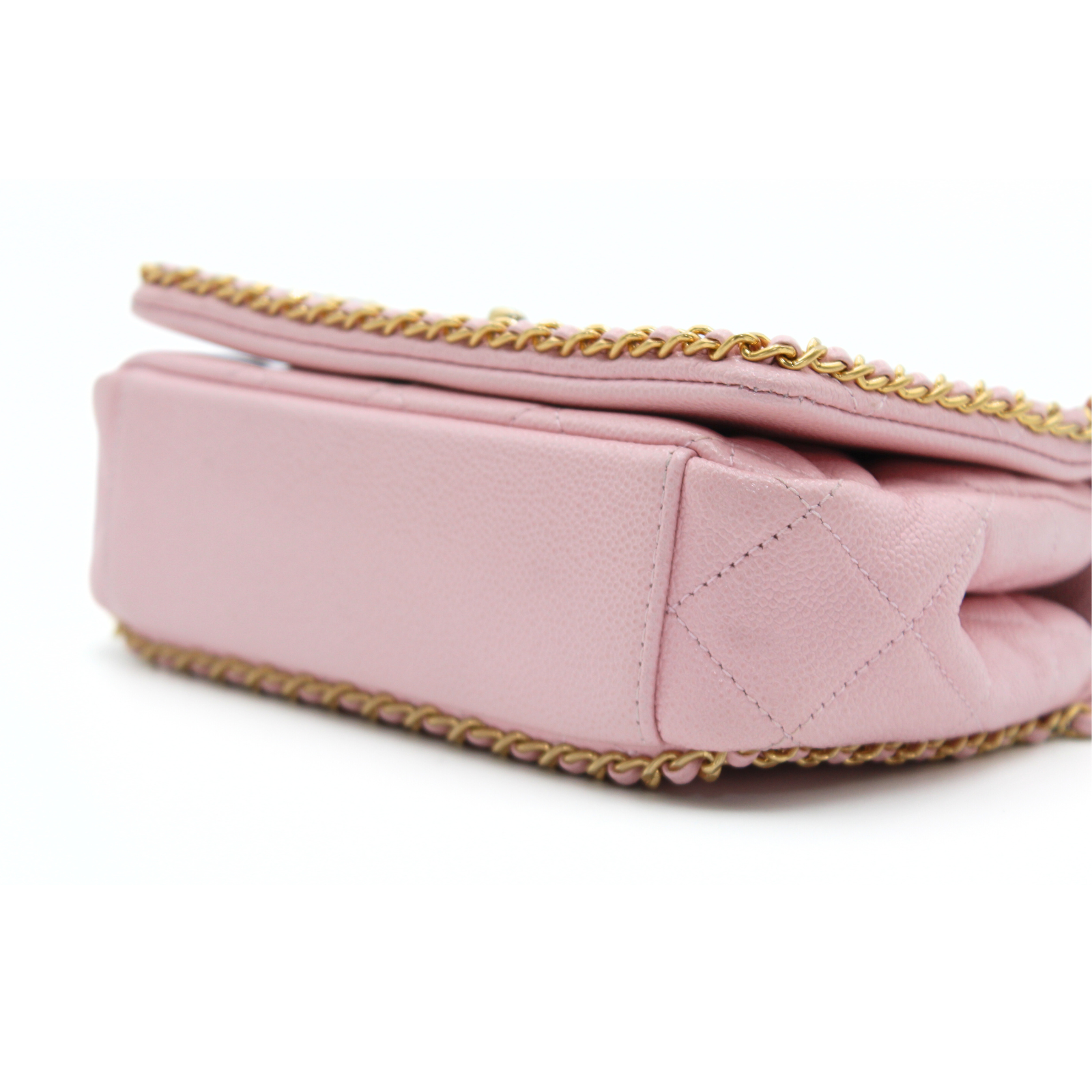 Never Ending Mini Caviar Pink Shoulder Bag
