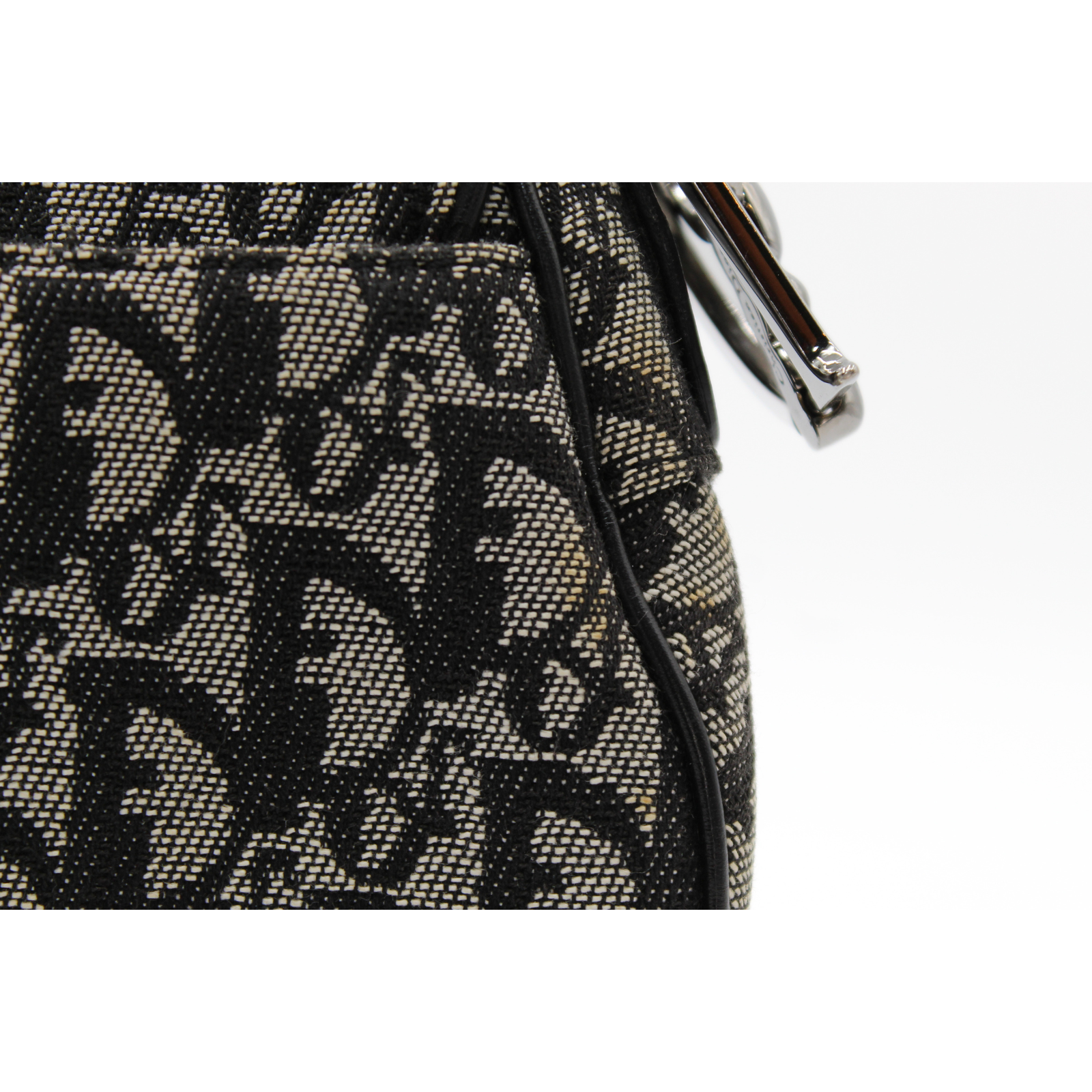 Saddle Oblique Canvas Black Shoulder Bag