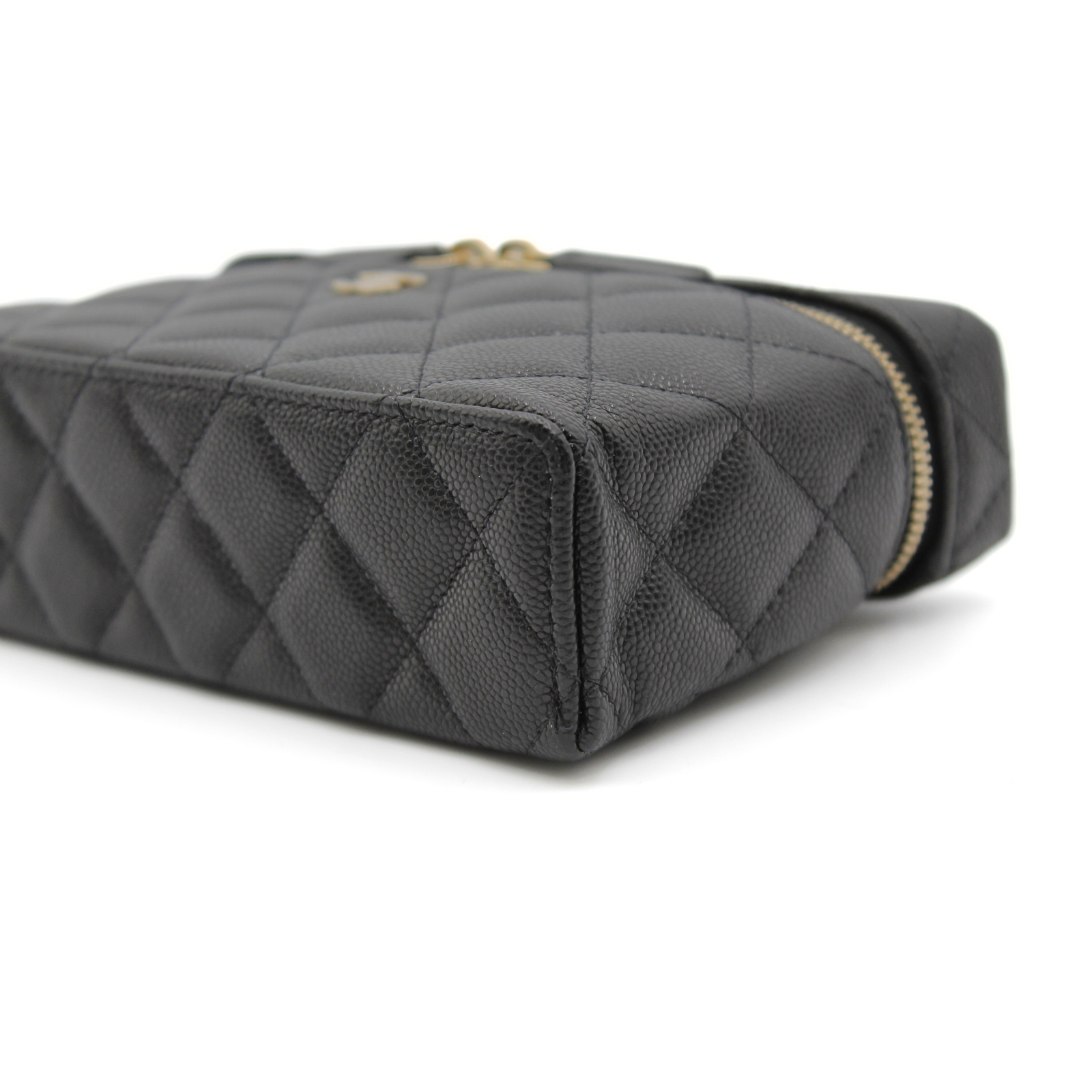 Vanity with Chain Caviar Matelasse Black Handbag
