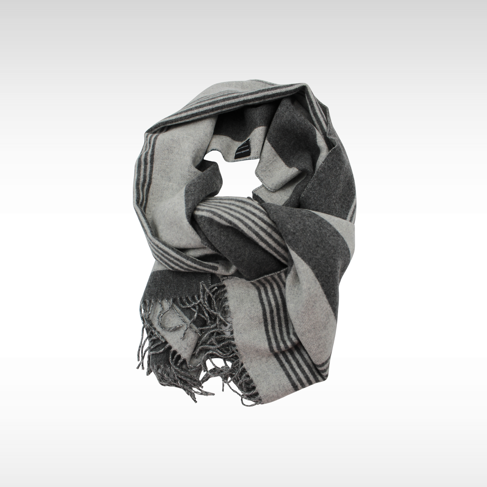 Sangle A Boucle Cashmere Gray Scarf