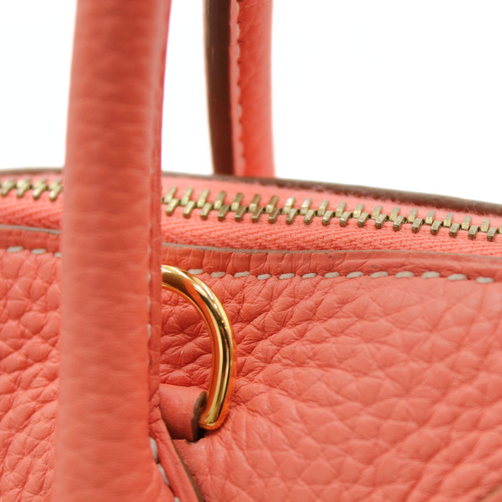 Bolide 35 Taurillon Clemence Crevette Handbag