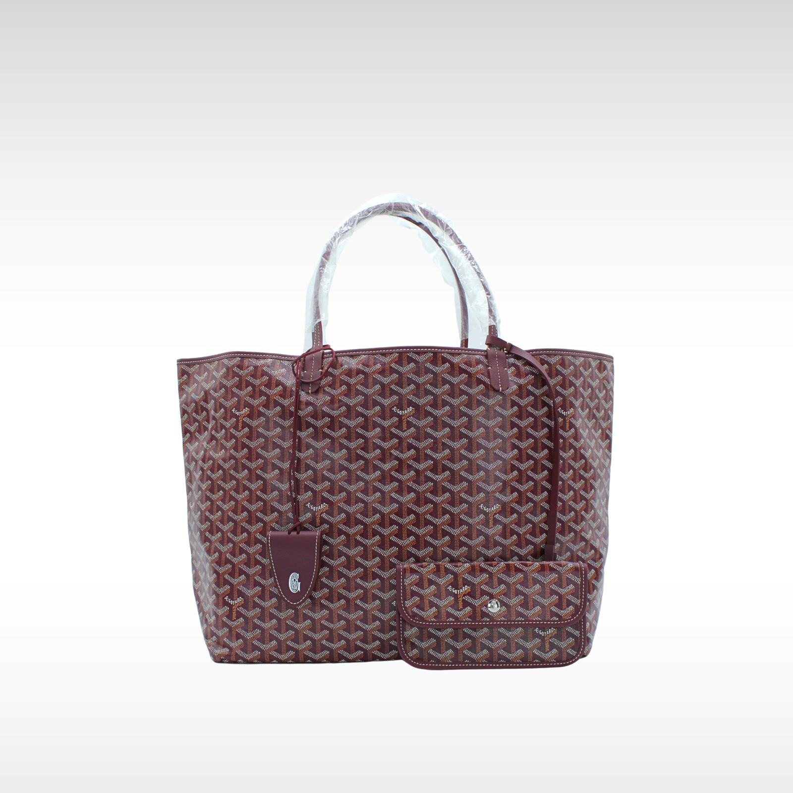 Saint Louis GM Coated Canvas Burgundy Tote Bag