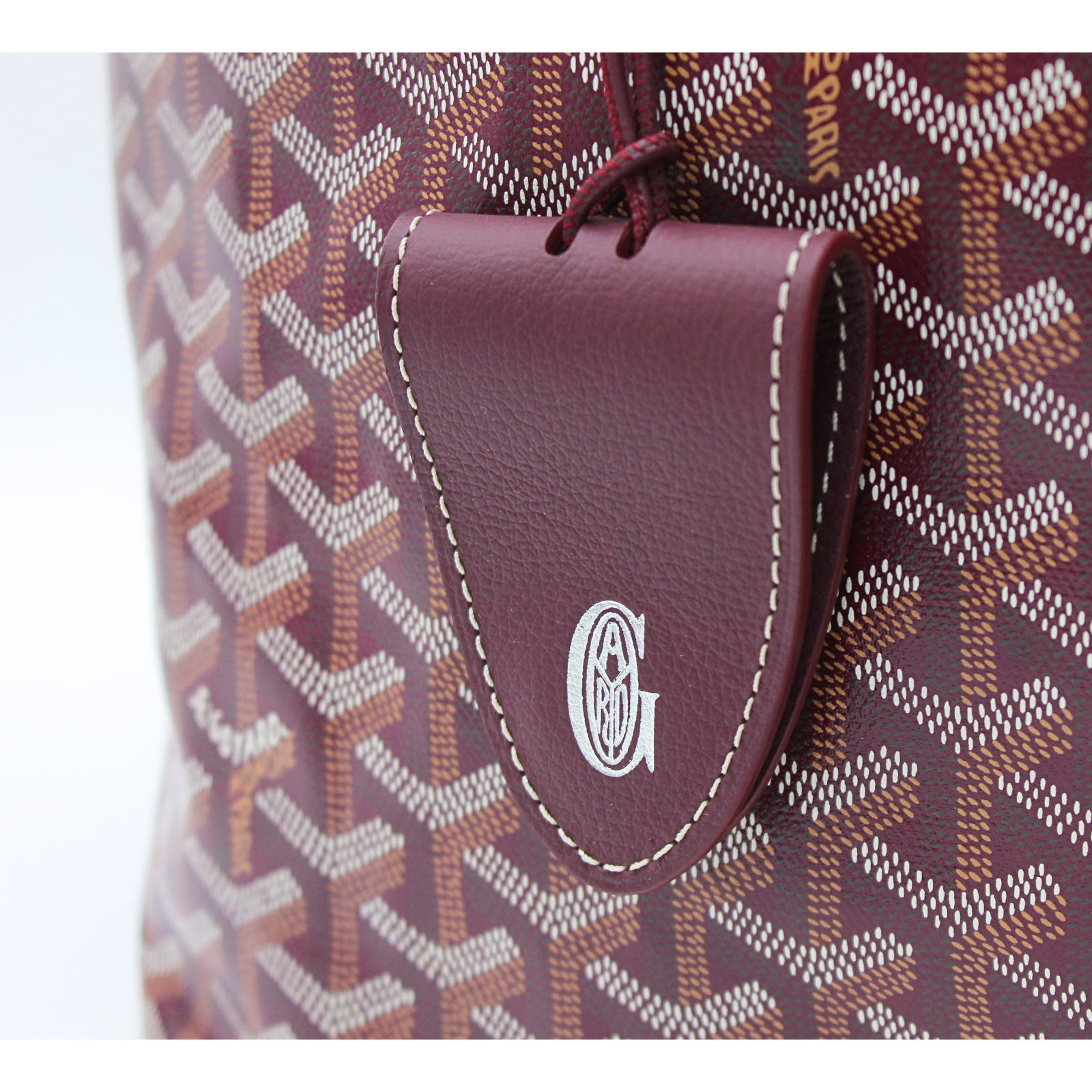 Saint Louis GM Coated Canvas Burgundy Tote Bag