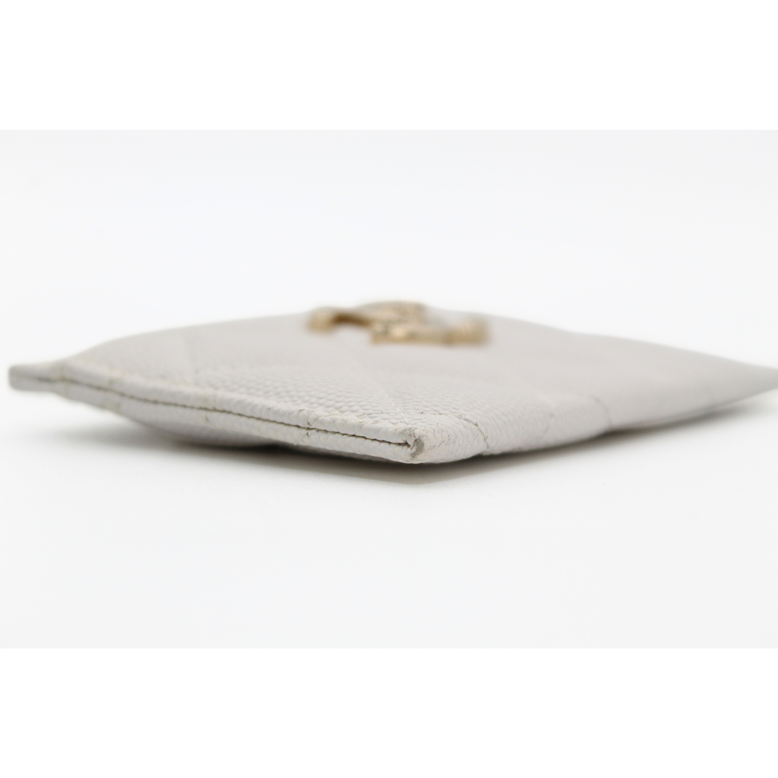 Classic Card Holder Caviar White Card Case