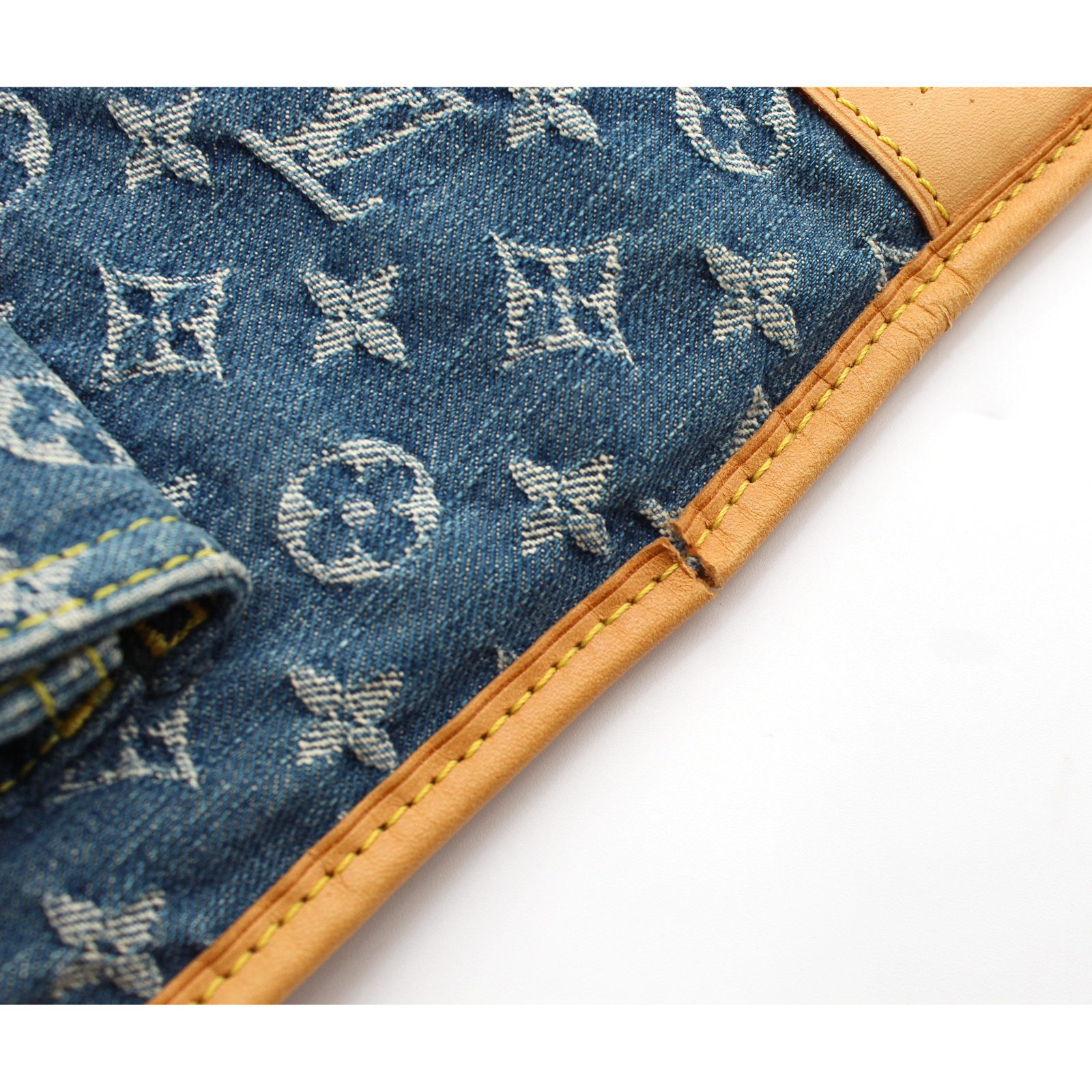 Flat Shopper Monogram Denim Handbag