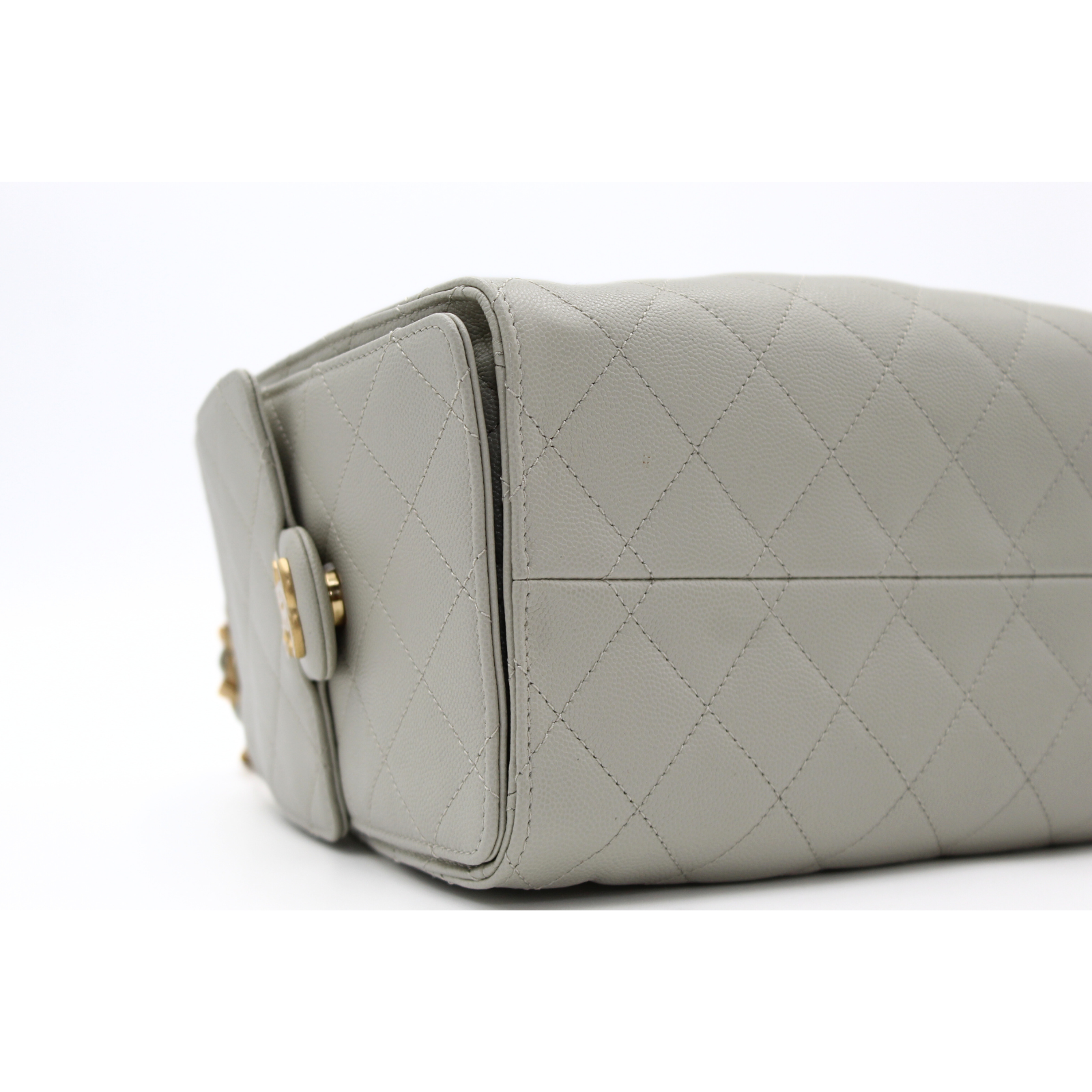 Chanel 25 Small Caviar Gray Shoulder Bag