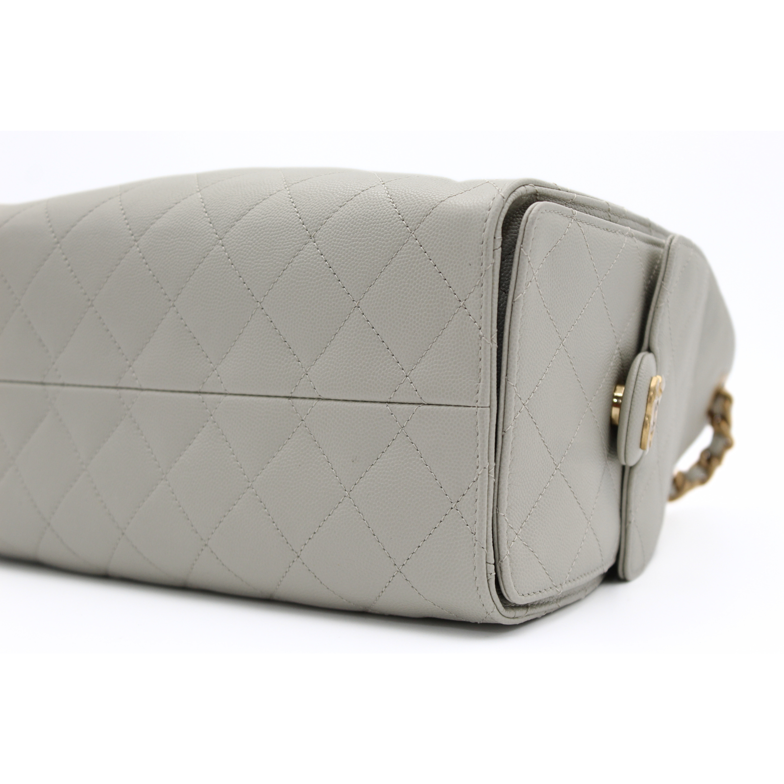 Chanel 25 Small Caviar Gray Shoulder Bag