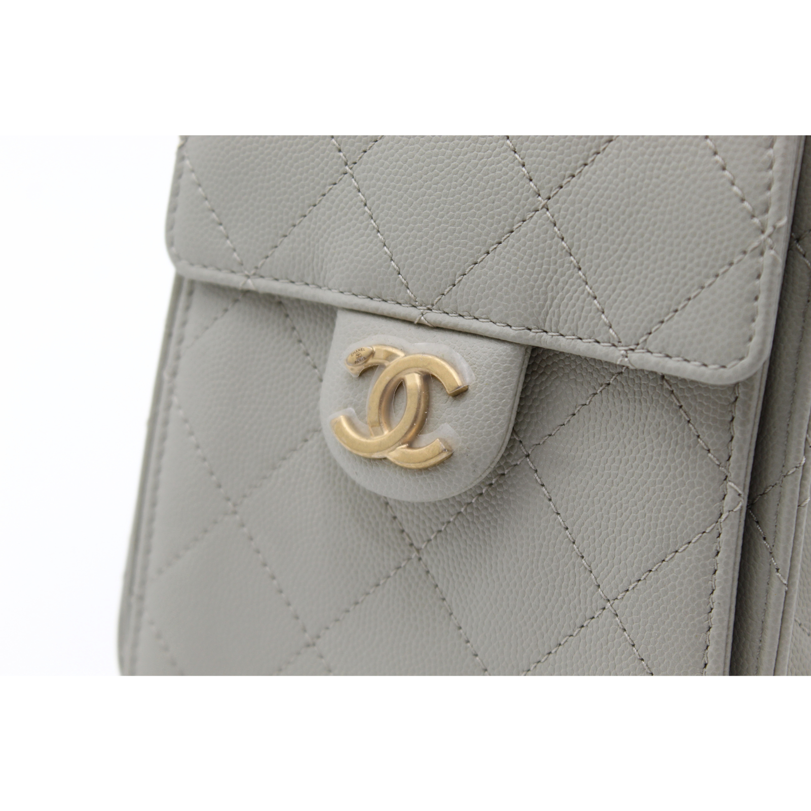 Chanel 25 Small Caviar Gray Shoulder Bag