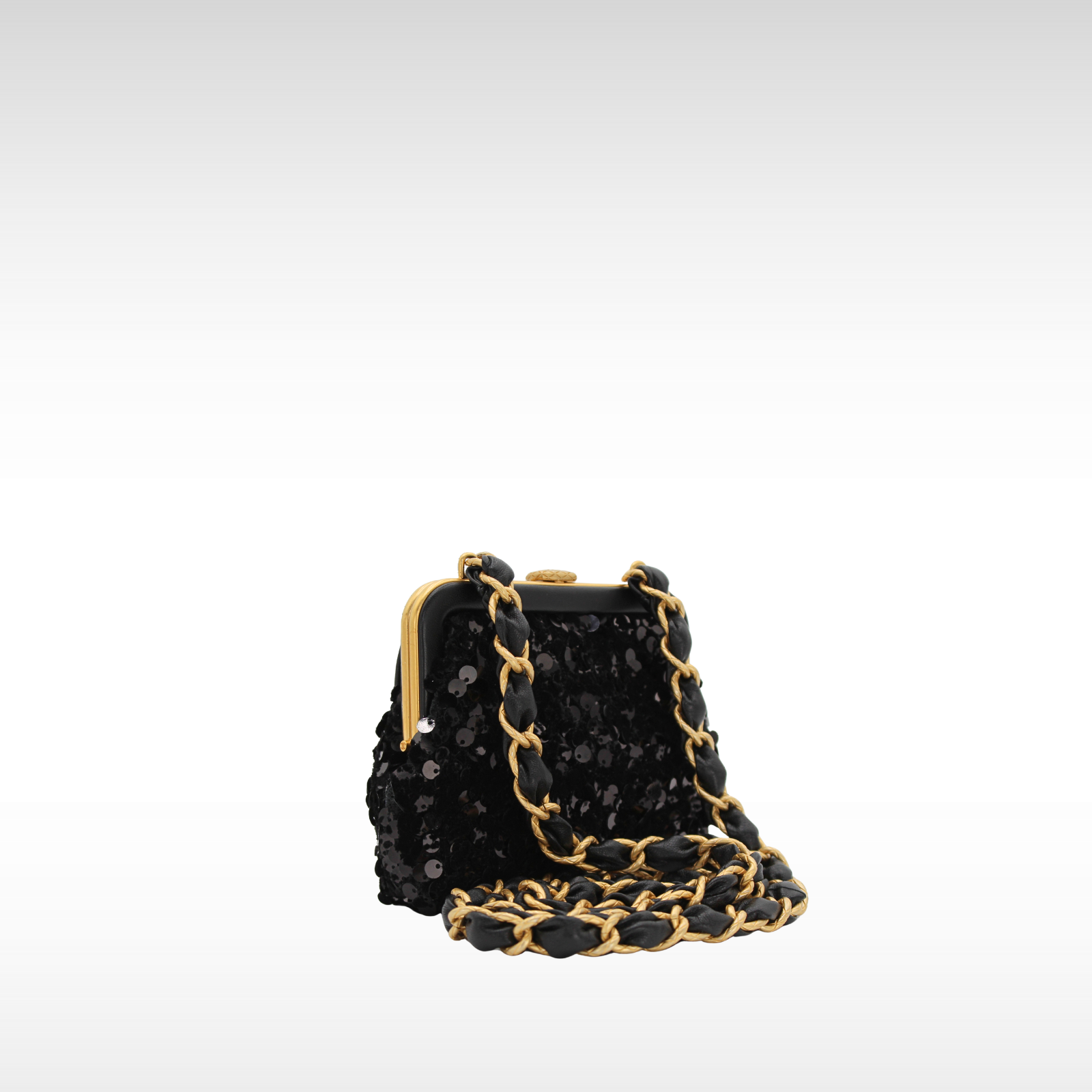 Sequin Black Shoulder Bag