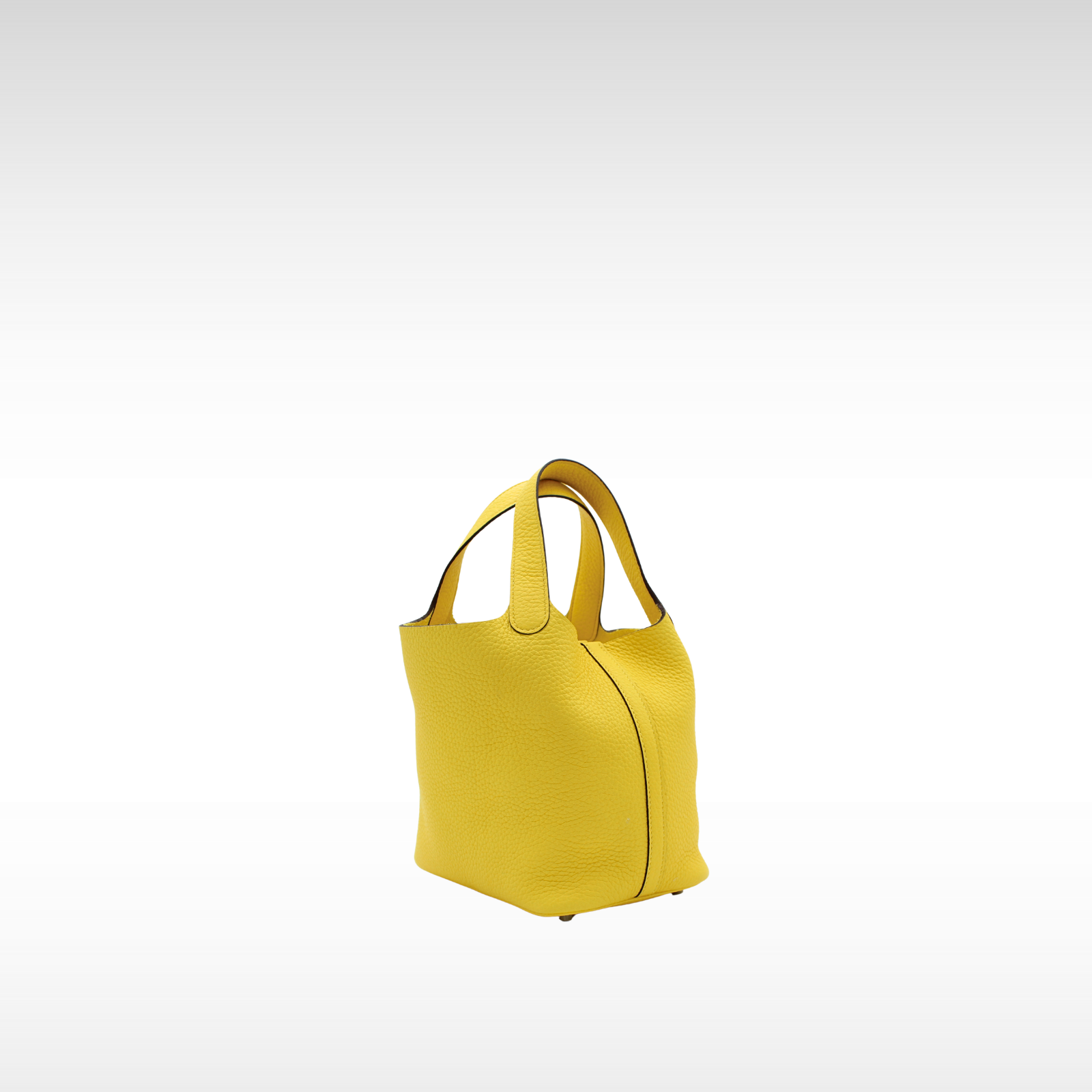 Picotin Lock 18 Taurillon Clemence Jaune de Naples Handbag