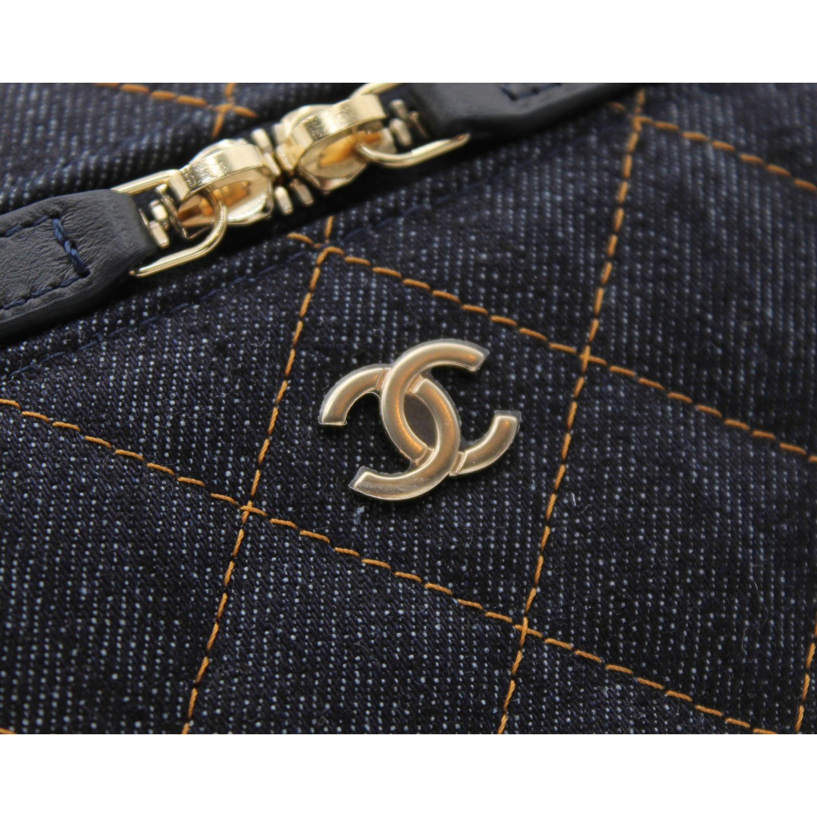 Vanity With Chain Mini Denim Handbag