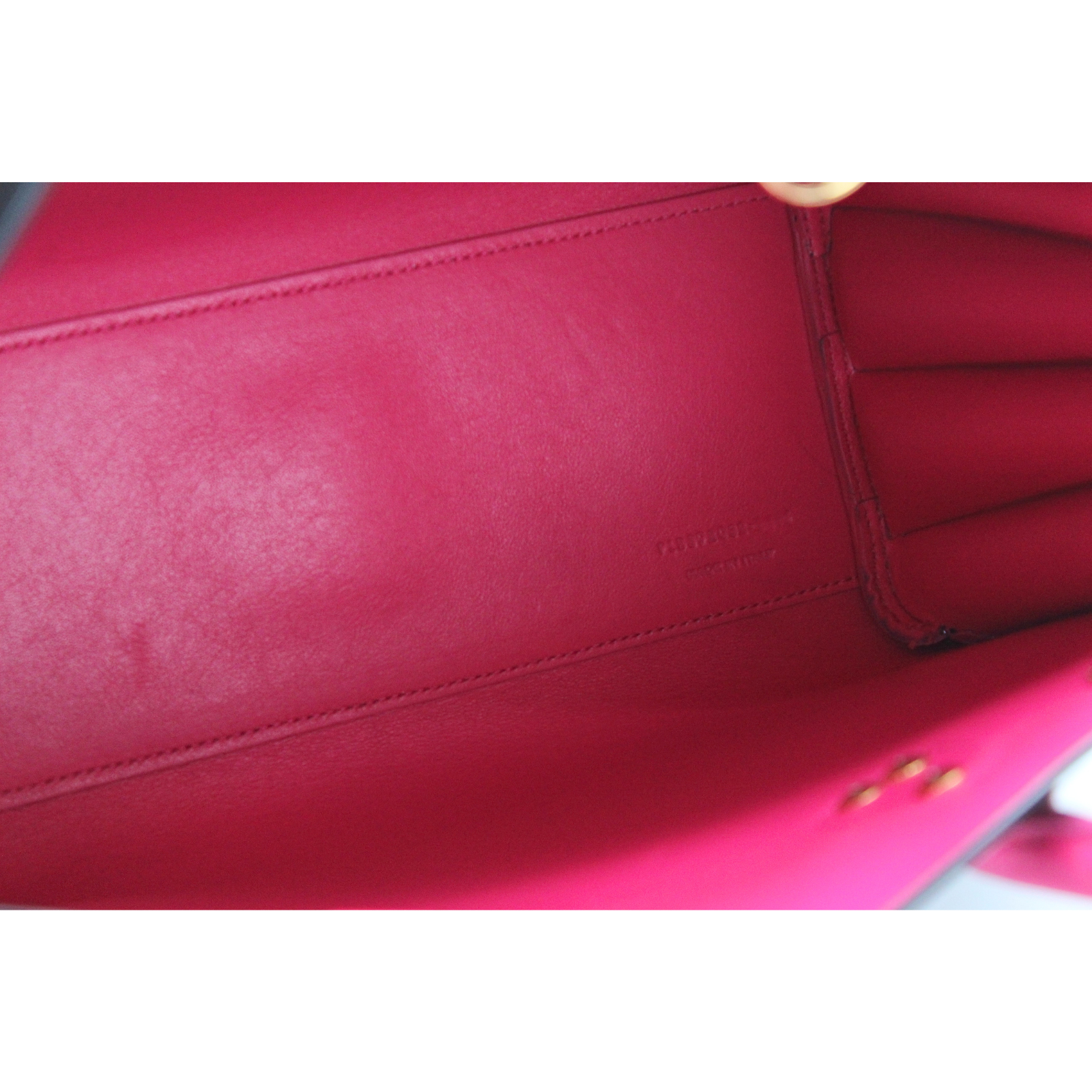 Sac De Jour Baby Calf Black + Pink Handbag