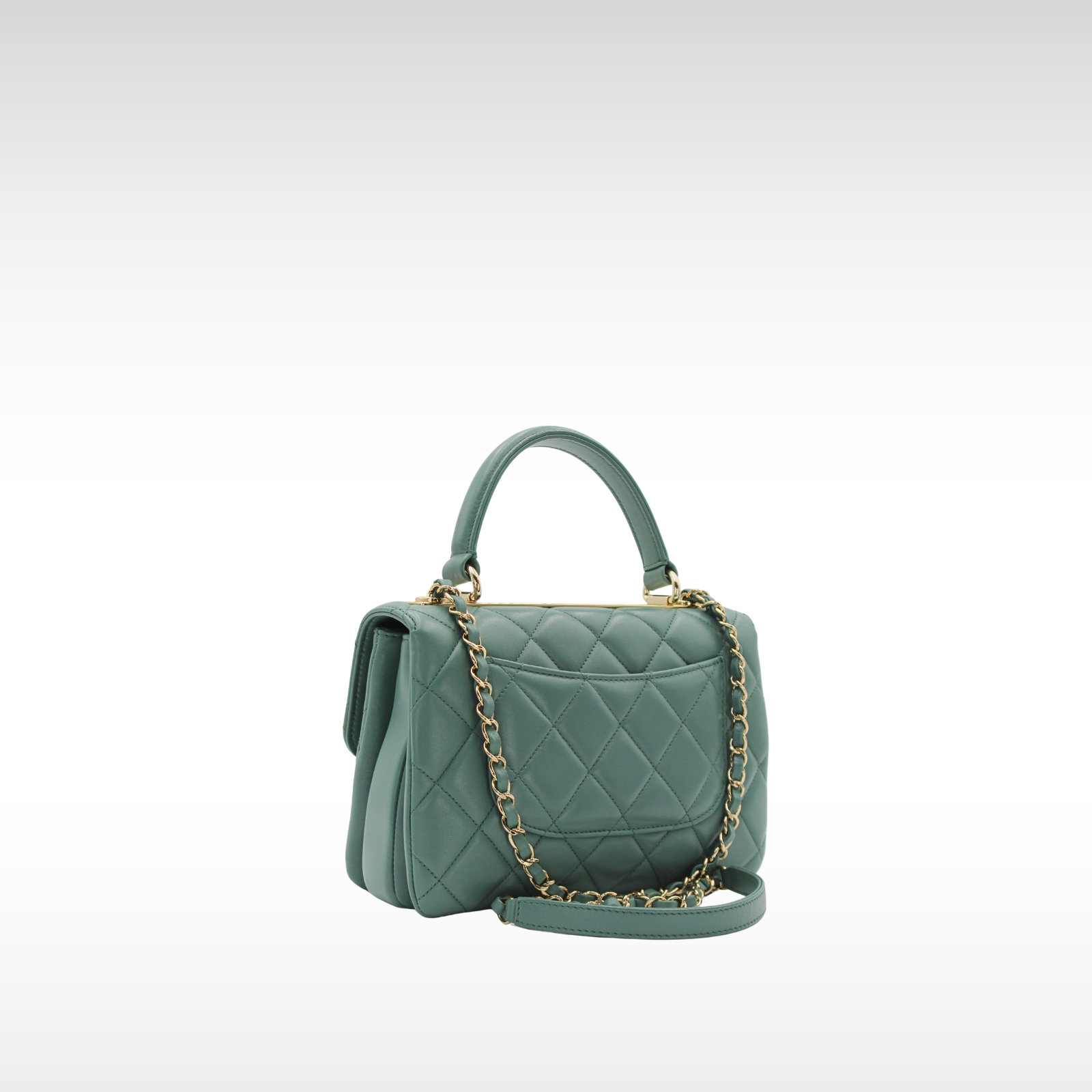 Trendy CC Lamb Blue Handbag