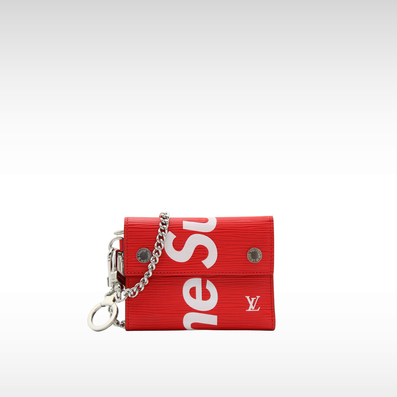 Chain Wallet Louis Vuitton X Supreme Epi Wallet on Chain