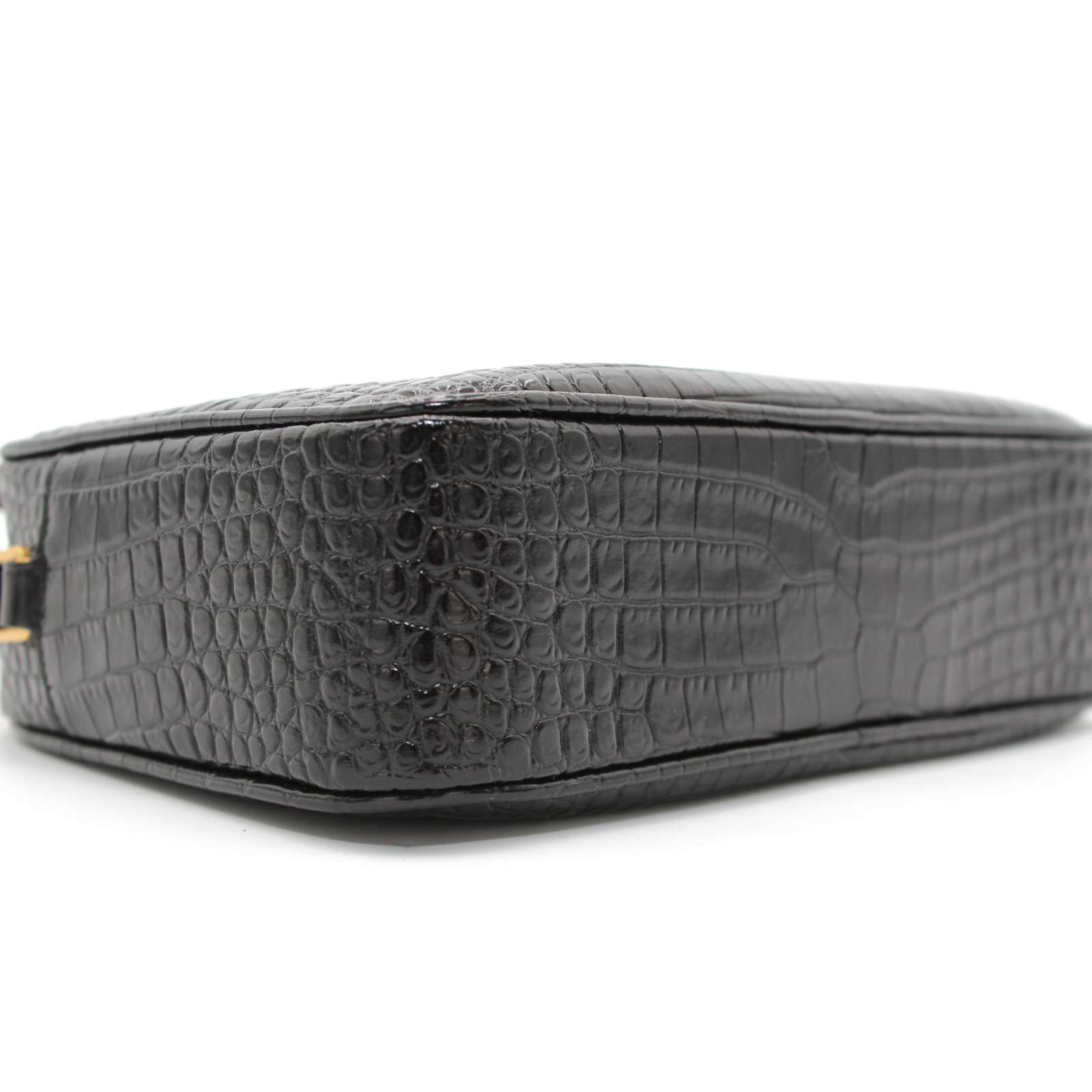 Lou Medium Calf Black Crossbody Bag