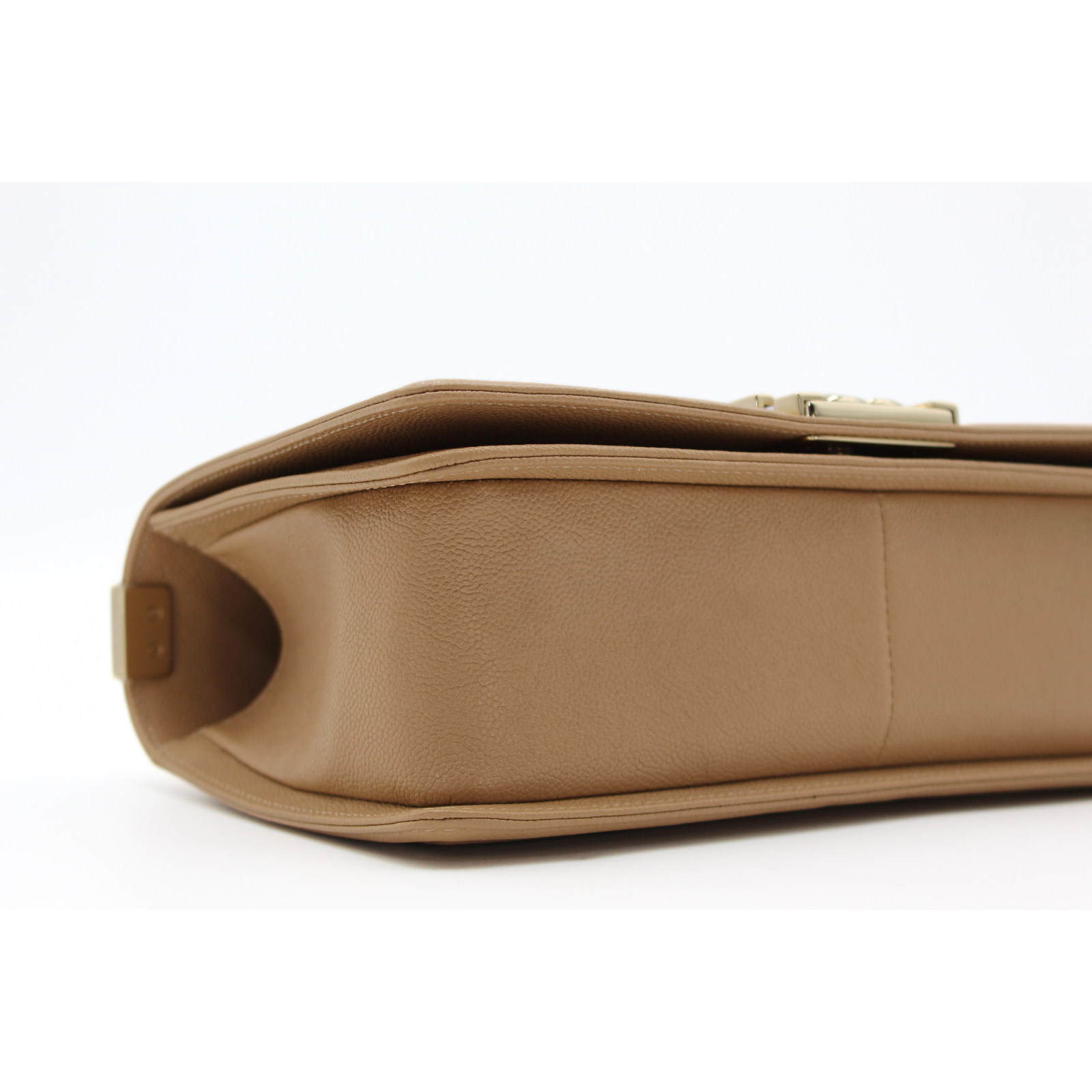 Boy Chanel Caviar Beige Shoulder Bag