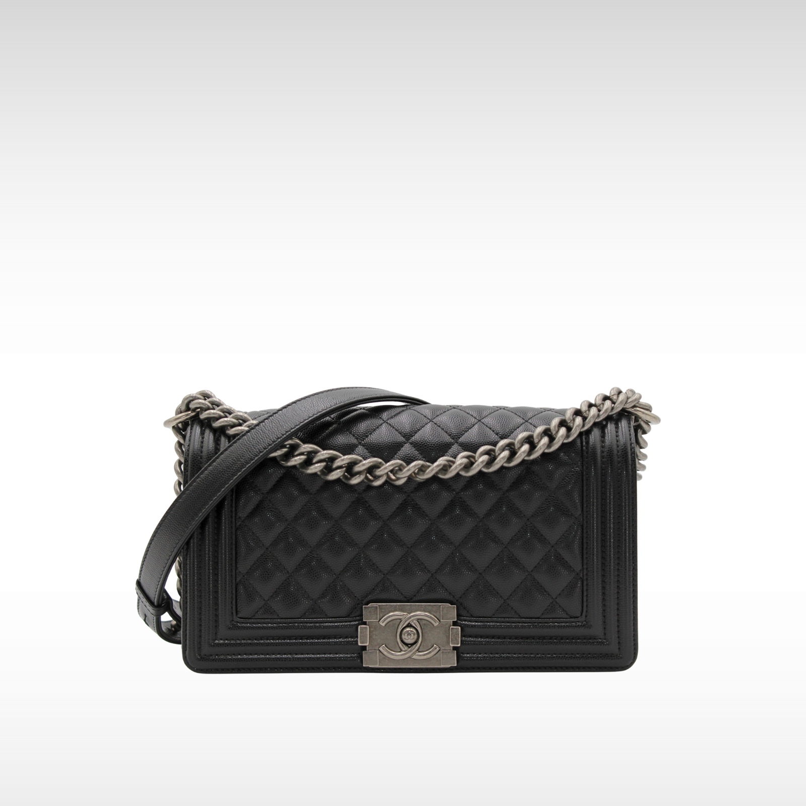 Boy Chanel Caviar Black Shoulder Bag