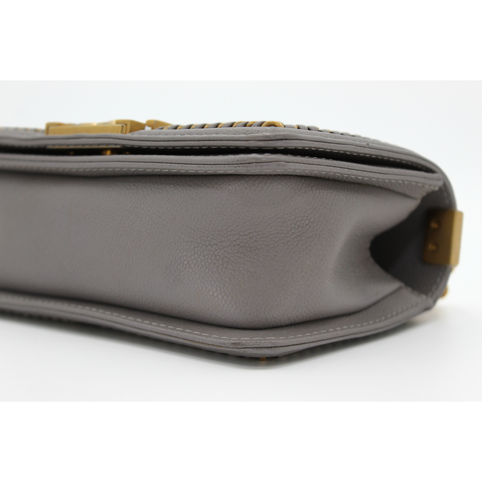 Boy Chanel Caviar Gray Shoulder Bag