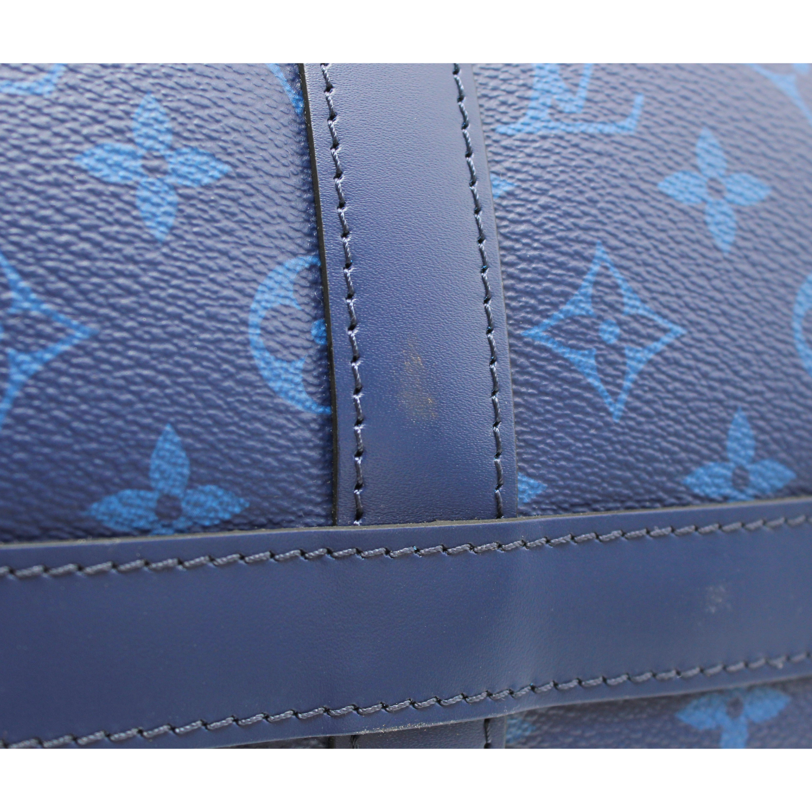 Keepall Bandoulière 50 Monogram Split Marron + Blue Duffel Bag