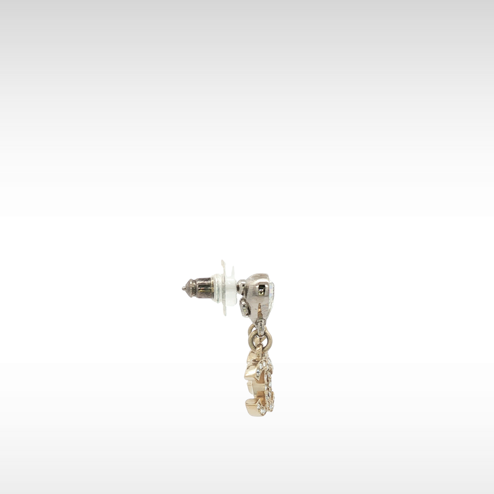 Metal Transparent Gold Earrings