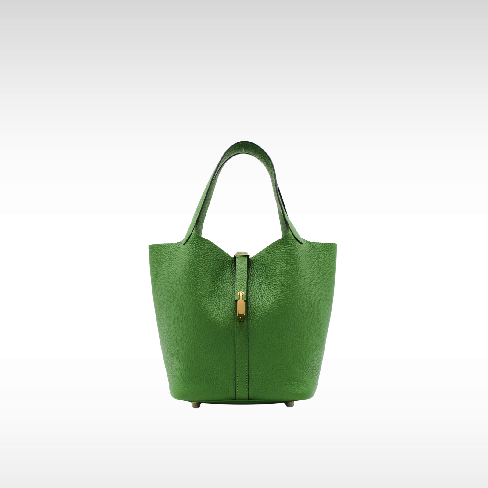 Picotin Lock 22 Taurillon Clemence Vert Yucca Handbag