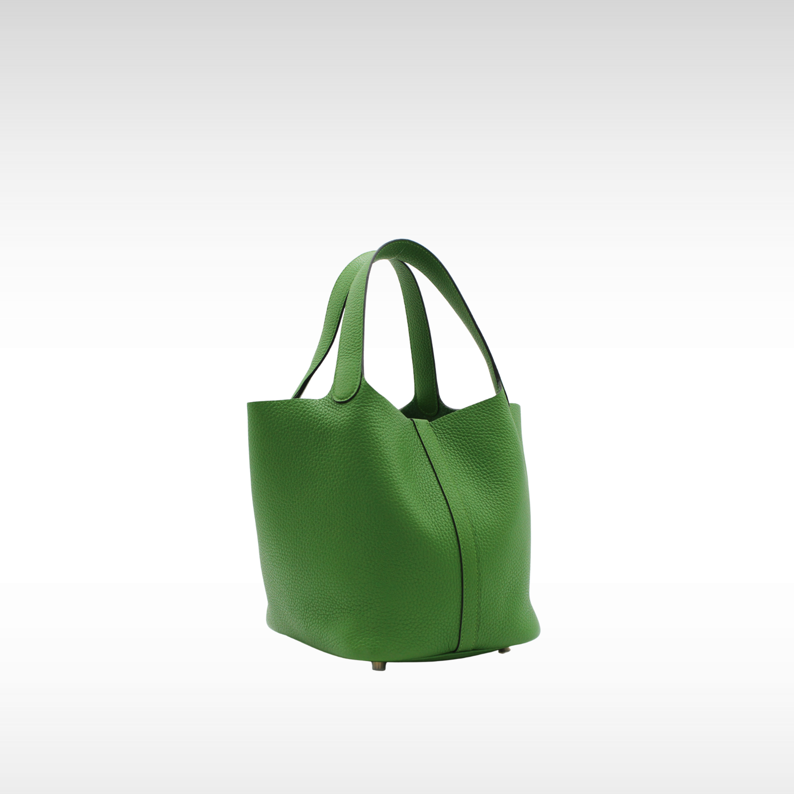 Picotin Lock 22 Taurillon Clemence Vert Yucca Handbag
