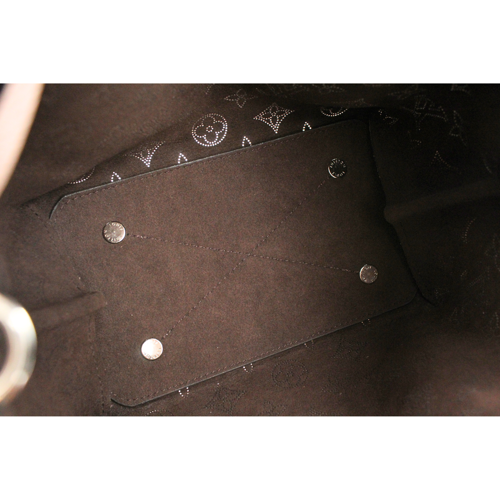 Bella Bucket Monogram Mahina Shoulder Bag