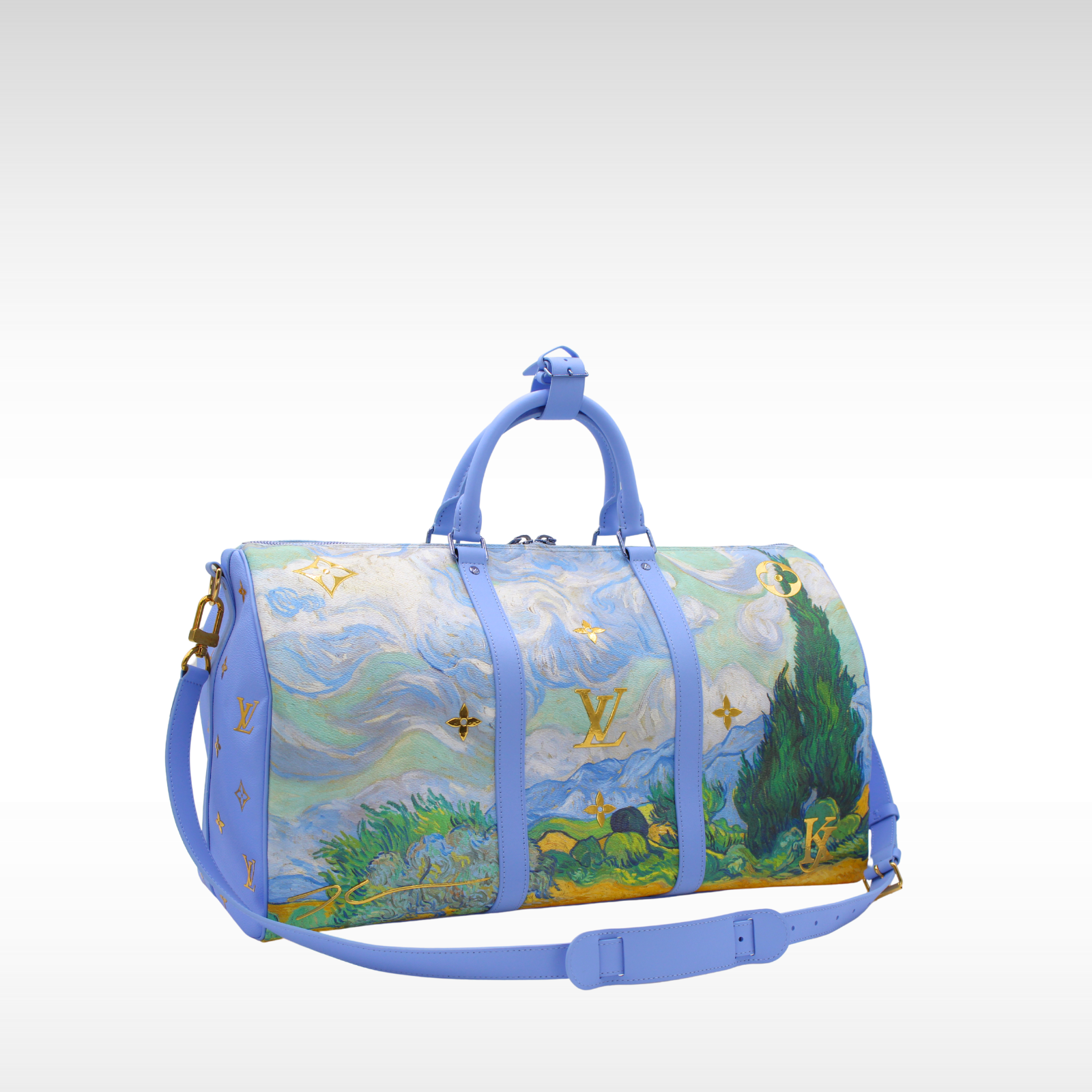Keepall Bandoulière 50 Masters Collection Bleuet Duffel Bag