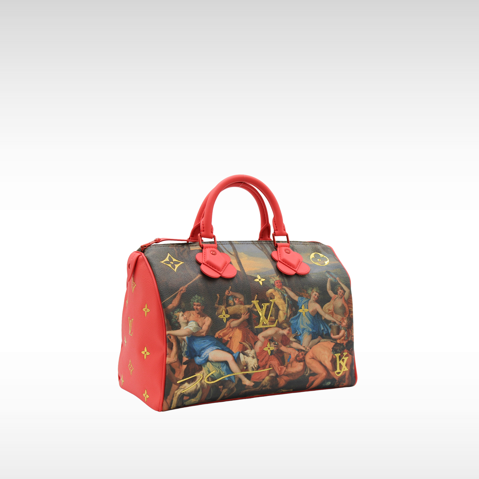 Speedy 30 Masters Collection Coated Canvas Pink Handbag