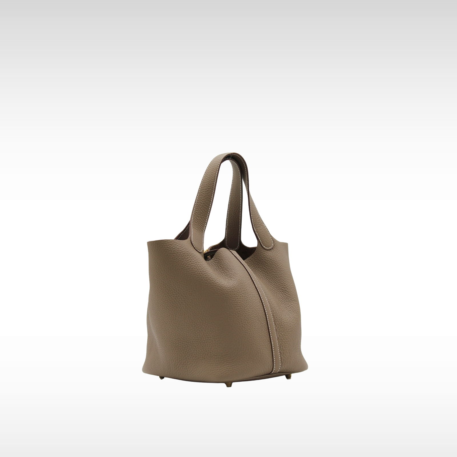 Picotin Lock 22 Taurillon Clemence Etoupe Handbag