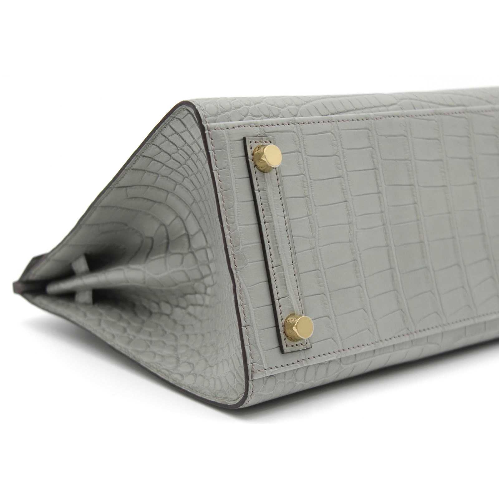Birkin 25 Sellier Matte Alligator Gris Ciment